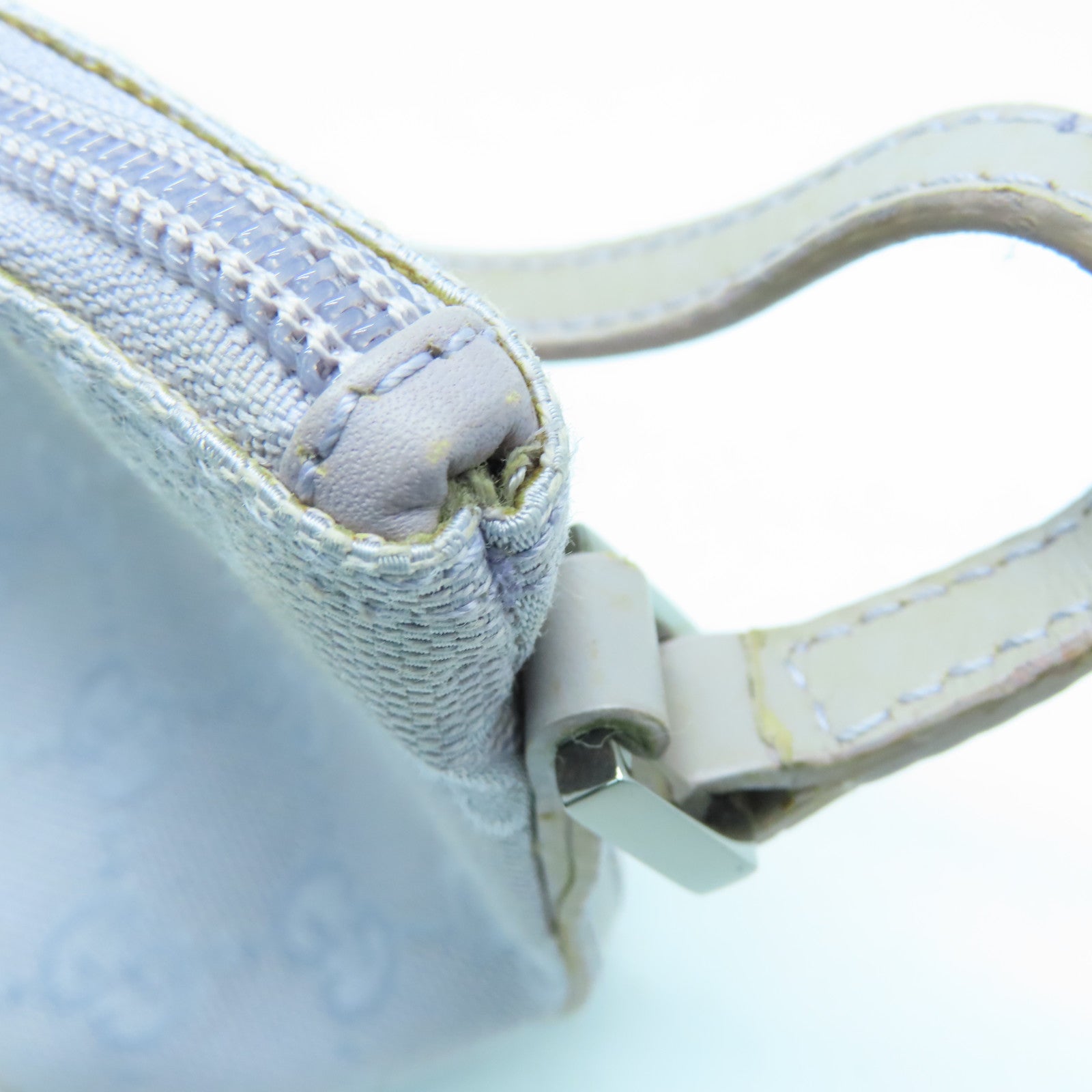 GUCCI 帆布Handbag银扣手挽袋紫色