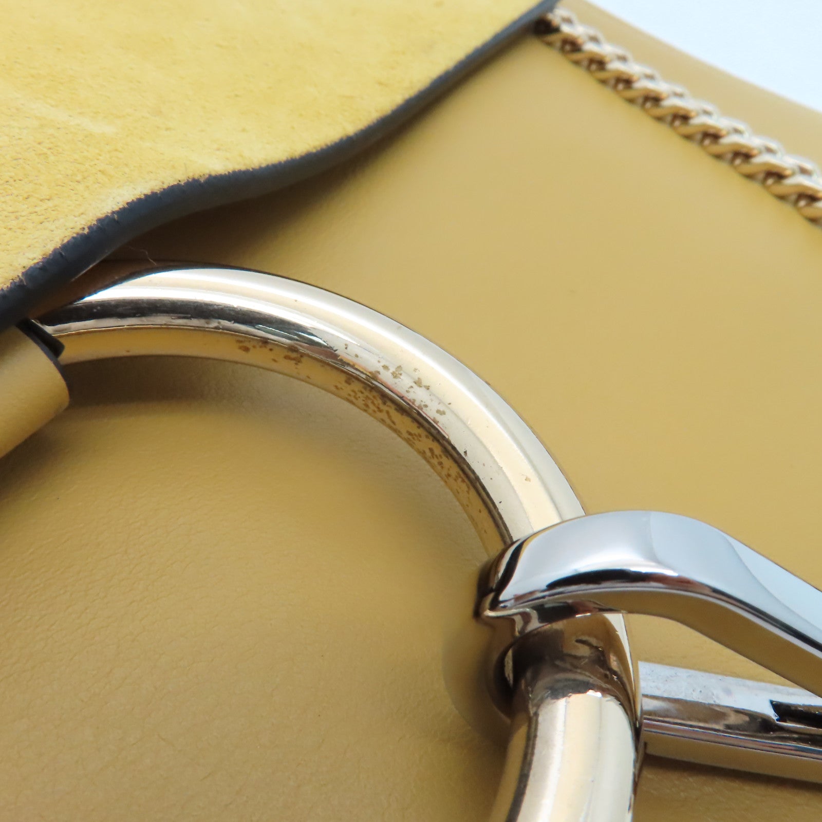 Chloe 牛皮皮革Shoulder Bag金扣肩背袋黃色