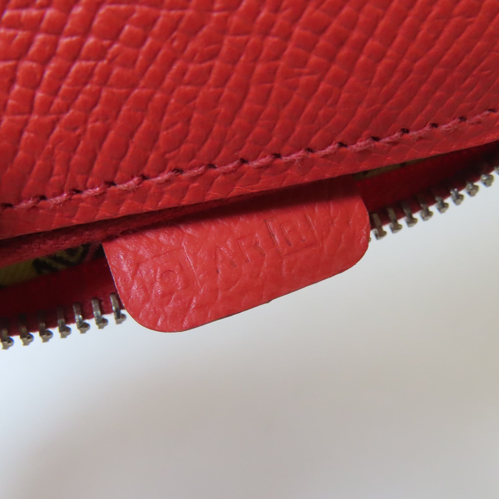 HERMES Epsom皮革Silk'in Coin Purse銀扣零錢包牡丹紅色