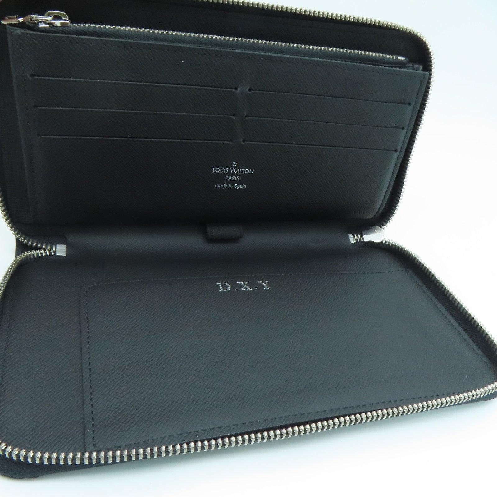 LOUIS VUITTON Epi Zipper Wallet银扣长钱包黑色