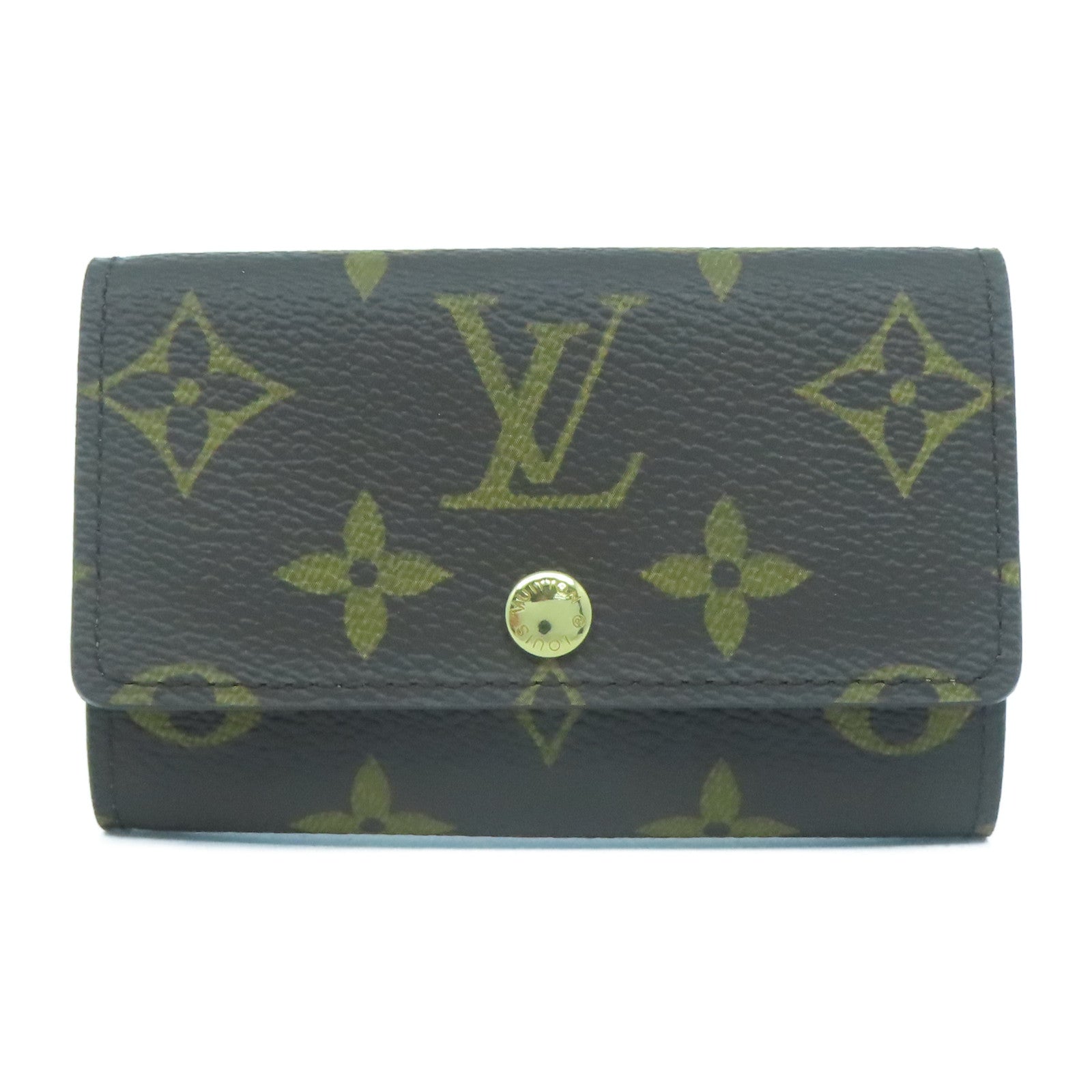 LOUIS VUITTON Monogram Key Case 6金扣鎖匙包啡色