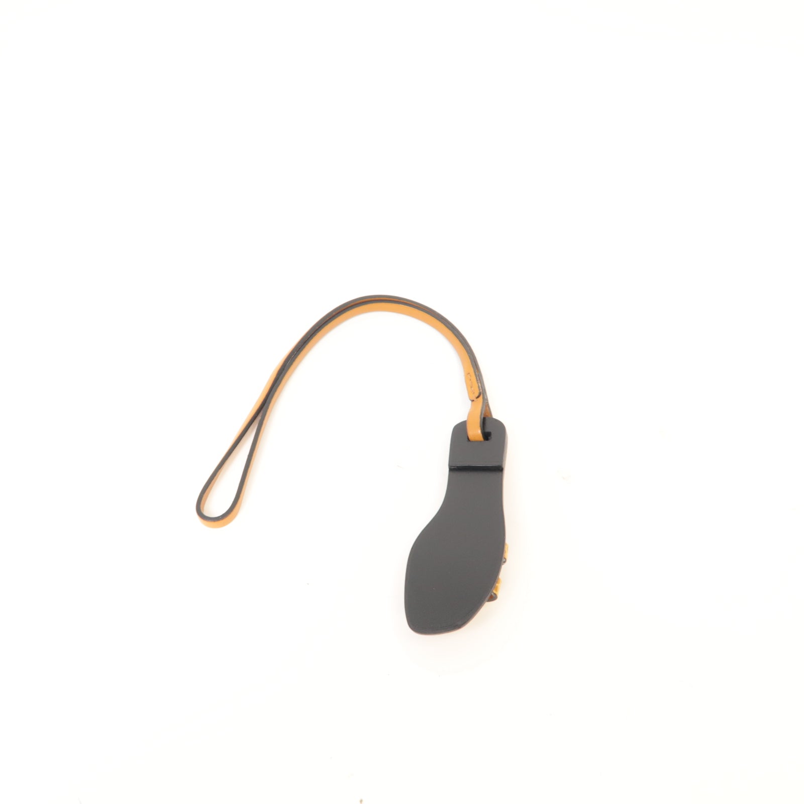 HERMES 蜥蝪皮革Oran Charm掛飾啡色