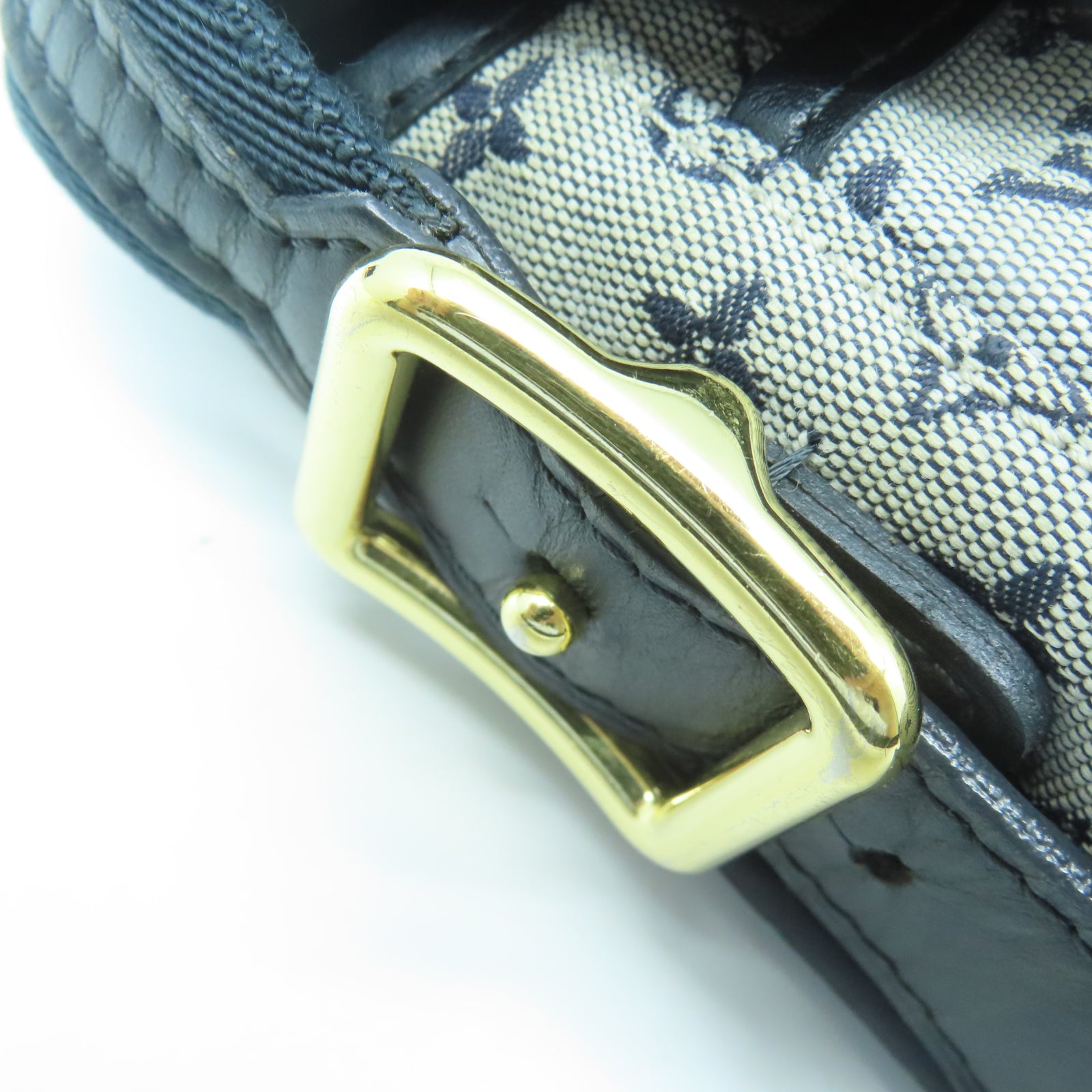 LOUIS VUITTON Monogram mini Berangere金扣肩背袋藍色/米色
