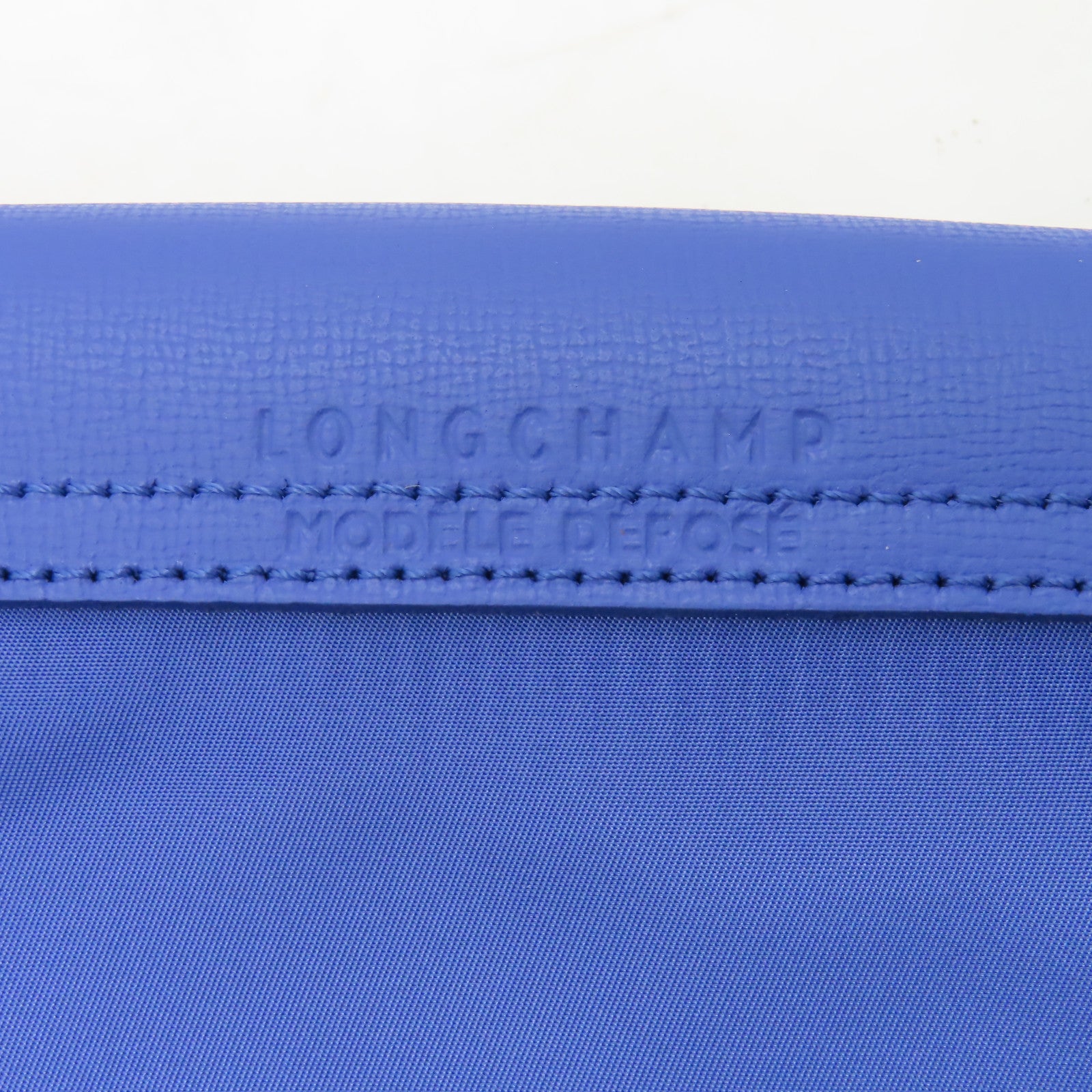 Longchamp 尼龍Hand Bag銀扣肩背袋藍色