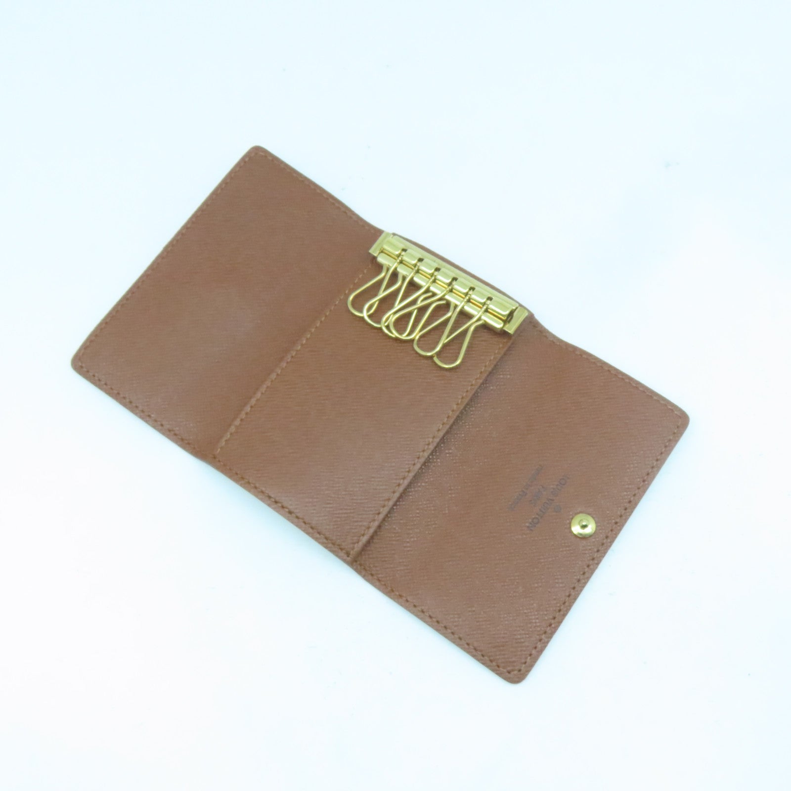 LOUIS VUITTON Monogram Key Case 6金扣鎖匙包啡色
