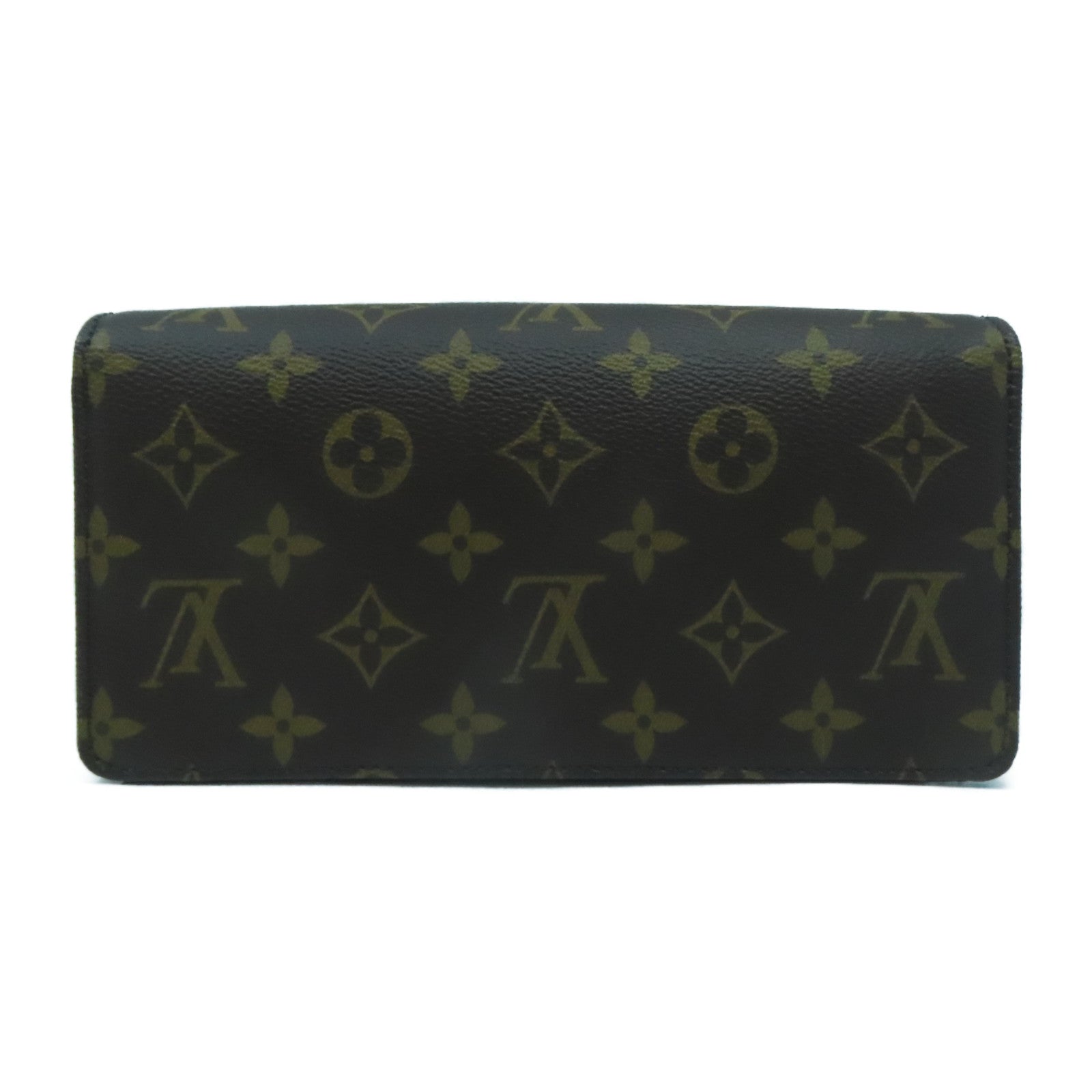 LOUIS VUITTON Monogram Wallet On Chain Lily金扣鏈帶肩背袋啡色