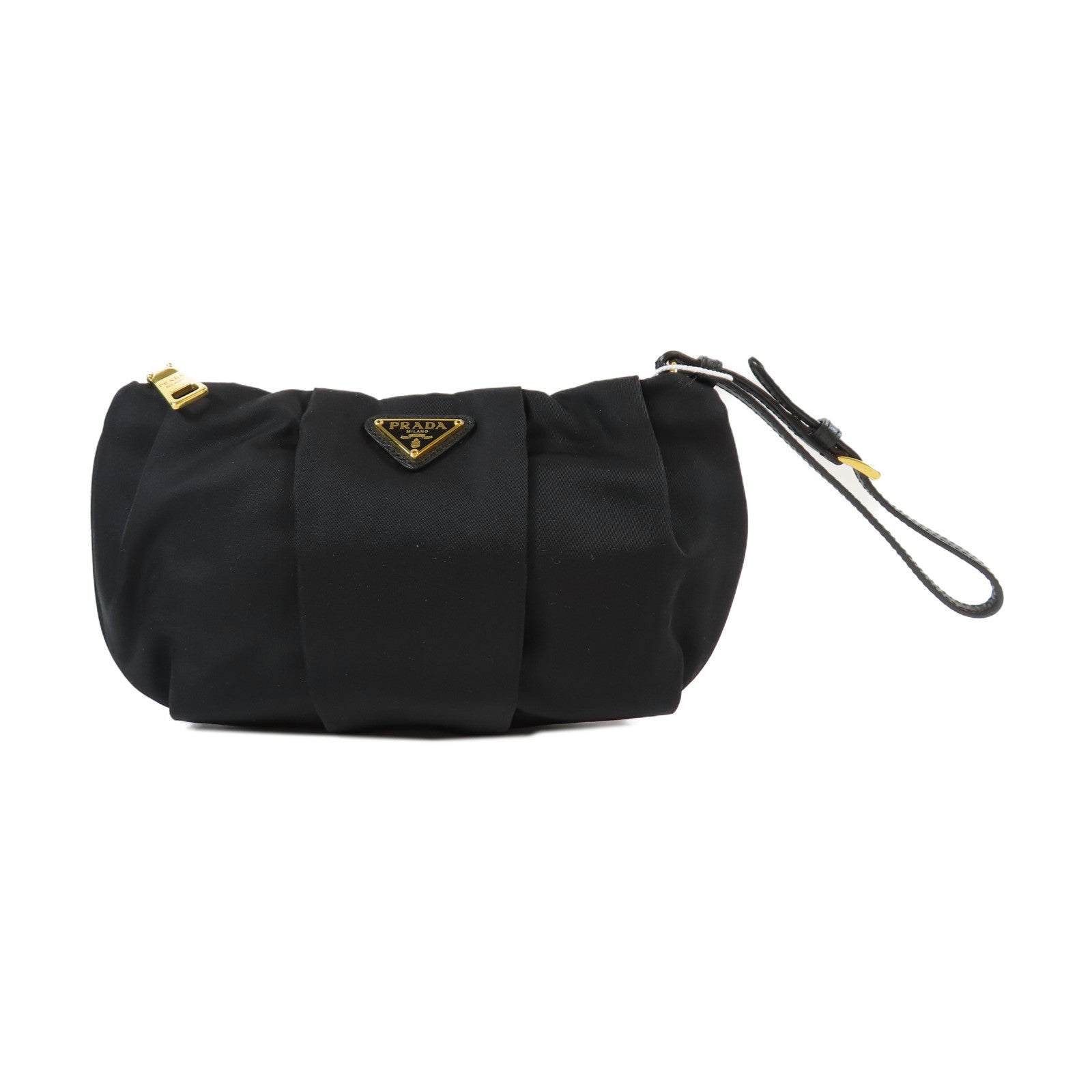 PRADA 尼龍Pouch金扣小袋黑色