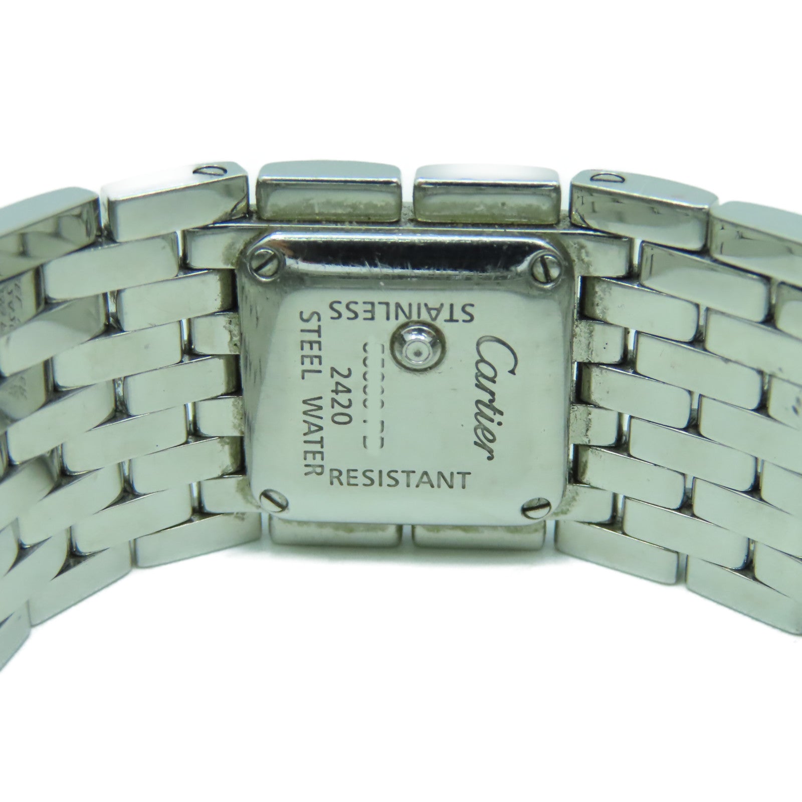 CARTIER Panthere Ruban不鏽鋼手錶石英機芯藍色