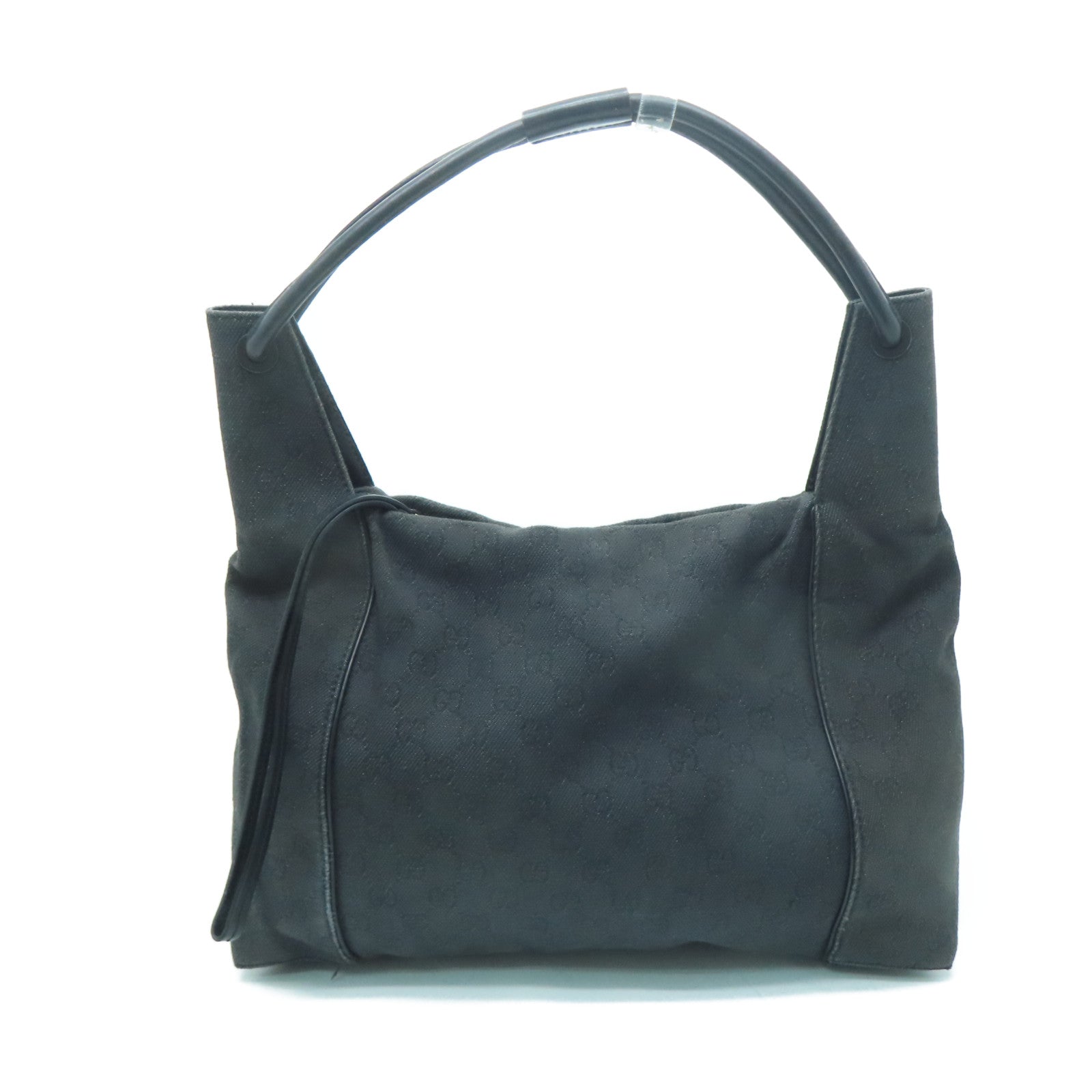 GUCCI 【激減優惠】帆布Shoulder Bag銀扣肩背包黑色