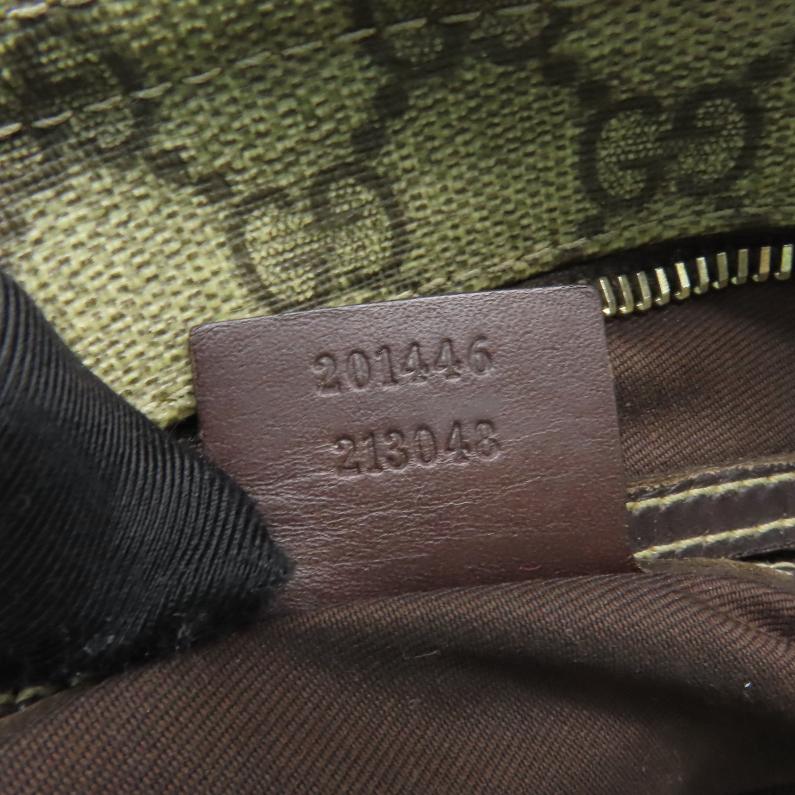 GUCCI 塗層帆布Shoulder Bag金扣肩背袋棕色