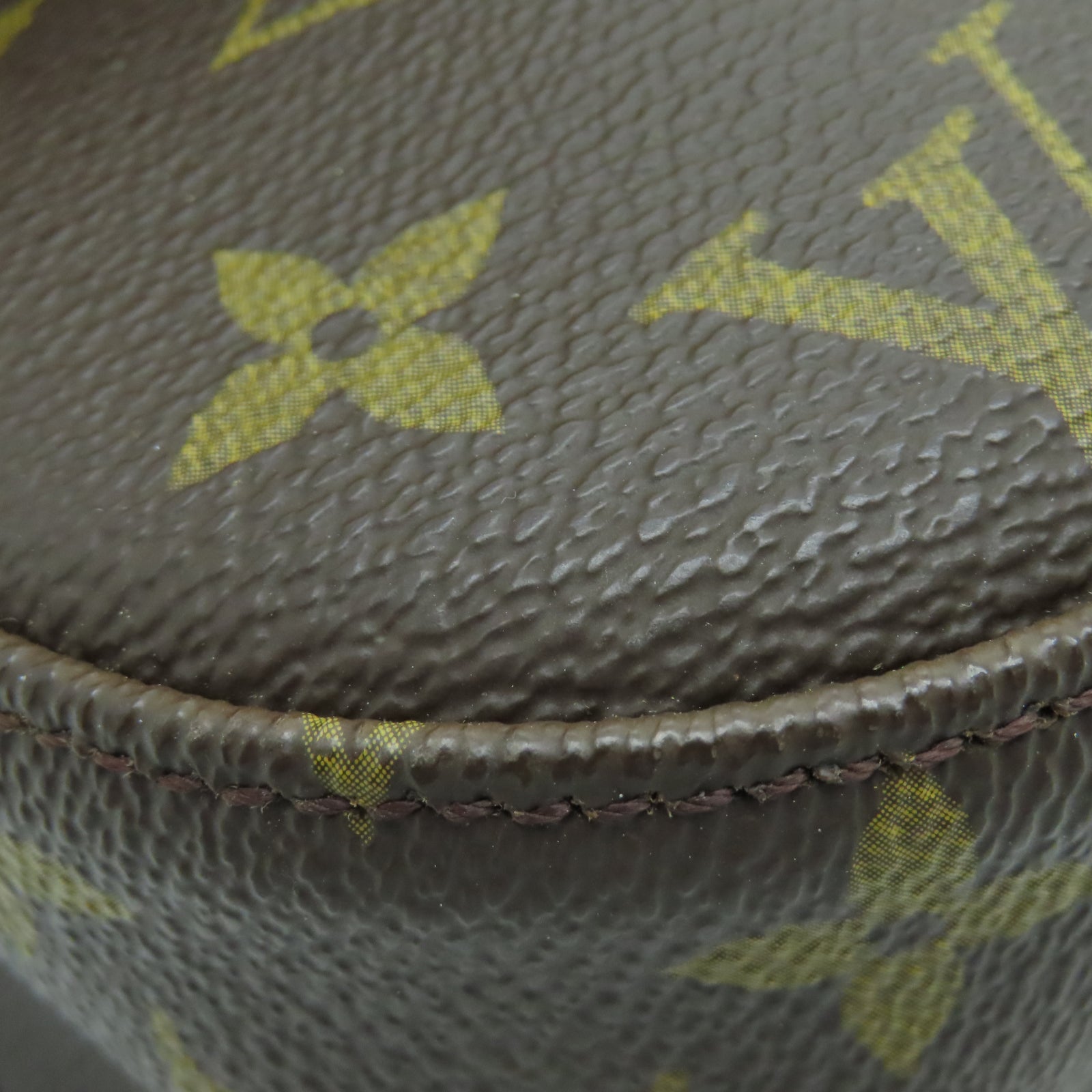 LOUIS VUITTON Monogram Saint Cloud Gold Buckle Shoulder Bag Brown