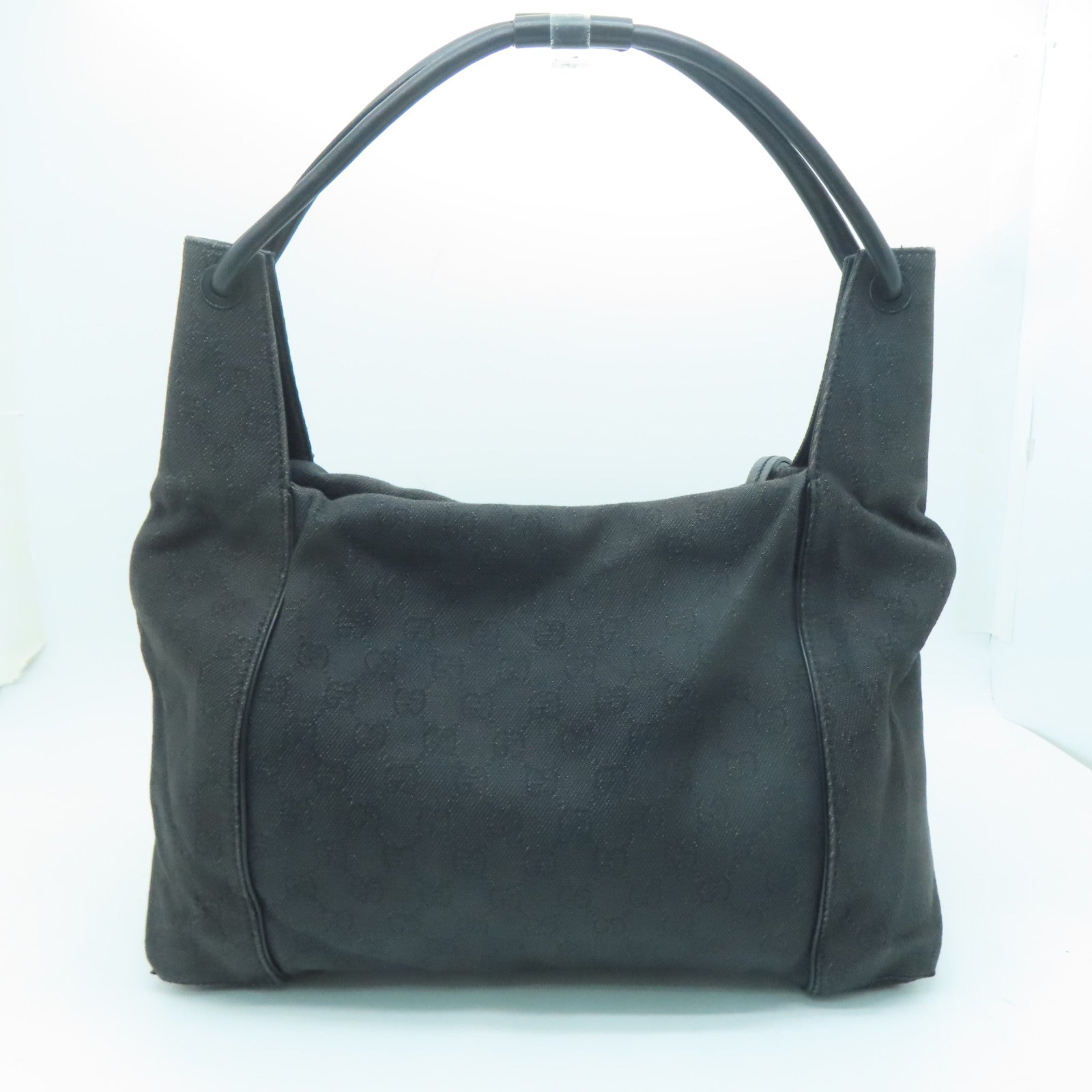 GUCCI 【激減優惠】帆布Shoulder Bag銀扣肩背包黑色