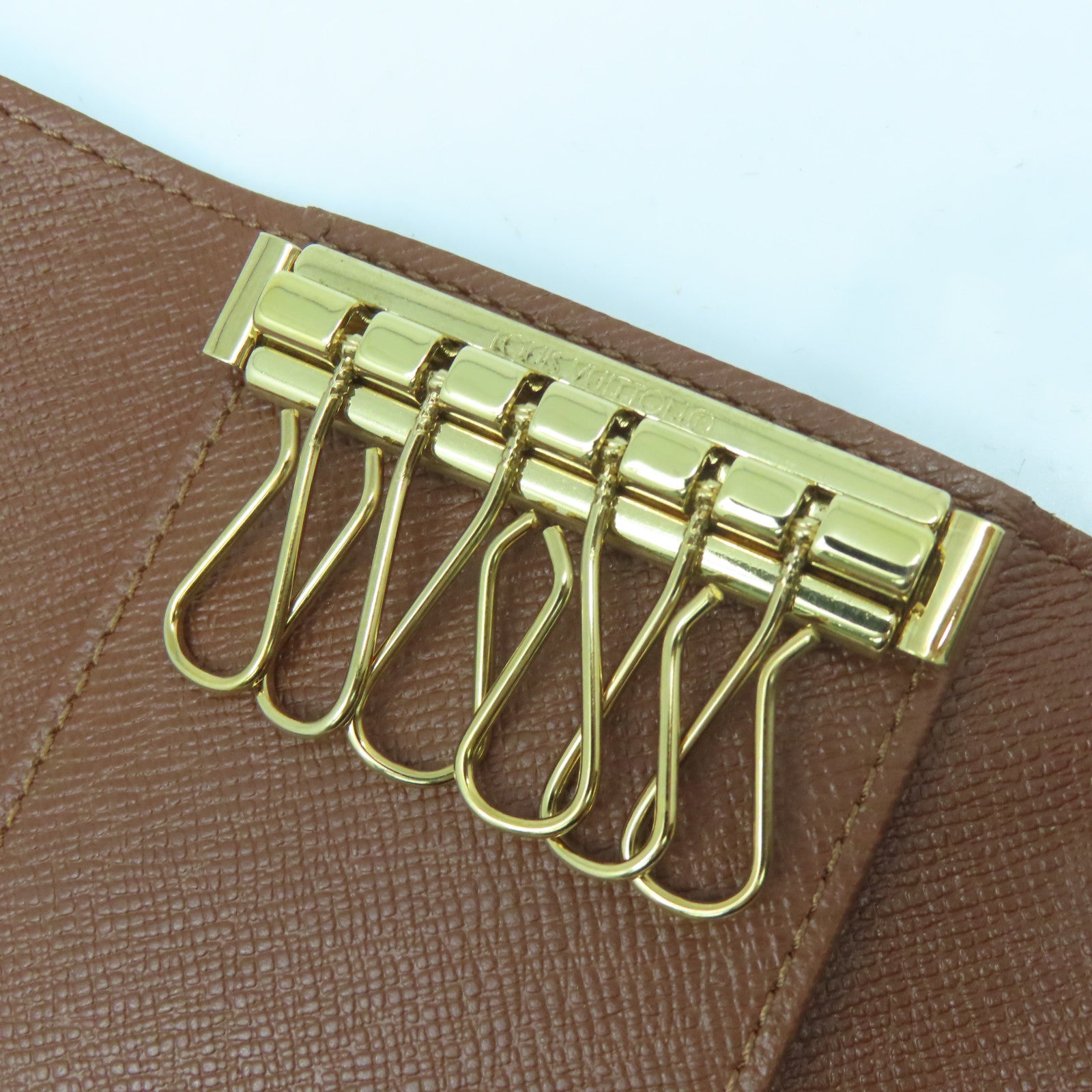 LOUIS VUITTON Monogram Key Case 6金扣鎖匙包啡色