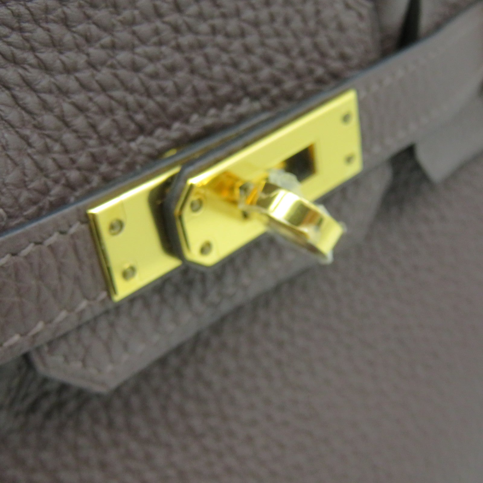 HERMES Togo Leather Birkin 25 Hand Bag Gold Buckle Hand Bag Chocolate Brown
