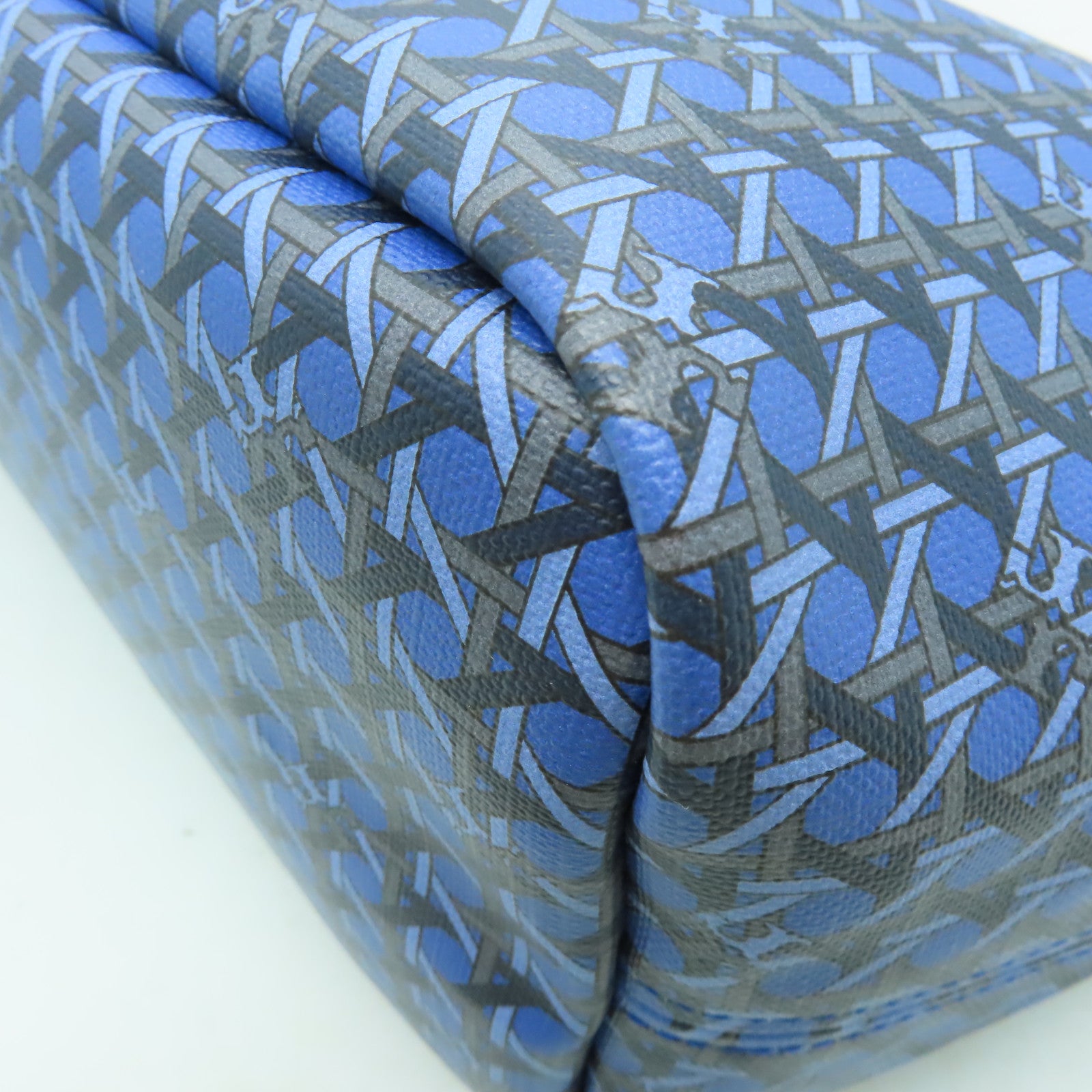 Tory Burch 塗層帆布Tote Bag金扣肩背袋藍色