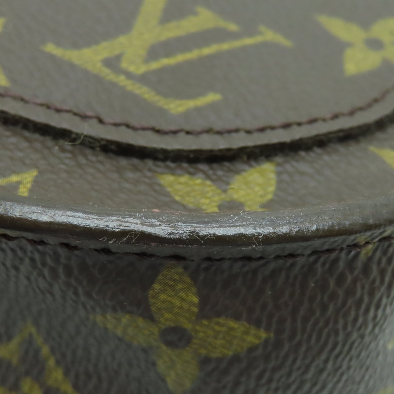 LOUIS VUITTON Monogram Saint Cloud Gold Buckle Shoulder Bag Brown