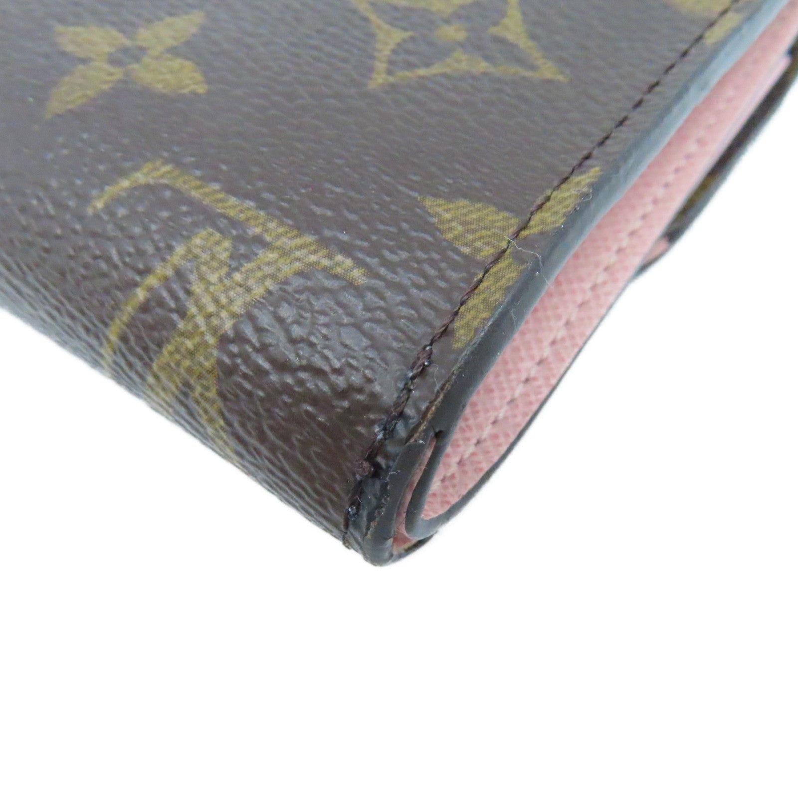 LOUIS VUITTON Monogram Ariane Short Wallet短錢包啡色/粉紅色