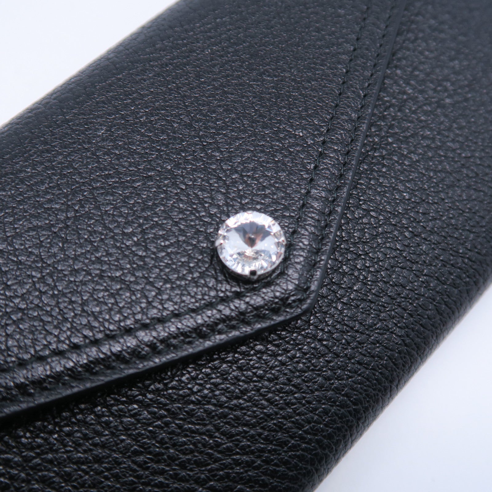 Miu Miu 牛皮皮革Long Wallet銀扣長錢包黑色