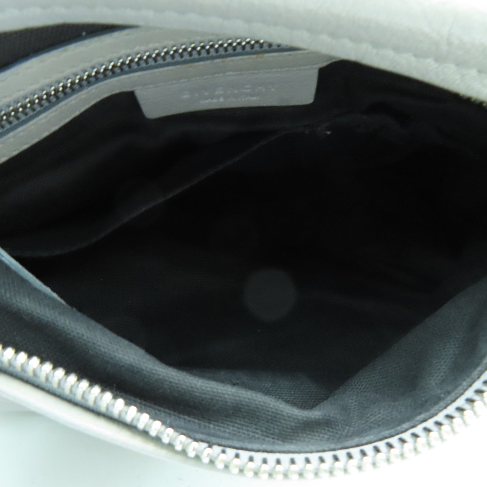 GIVENCHY 牛皮皮革Pandora銀扣手挽肩背兩用袋灰色