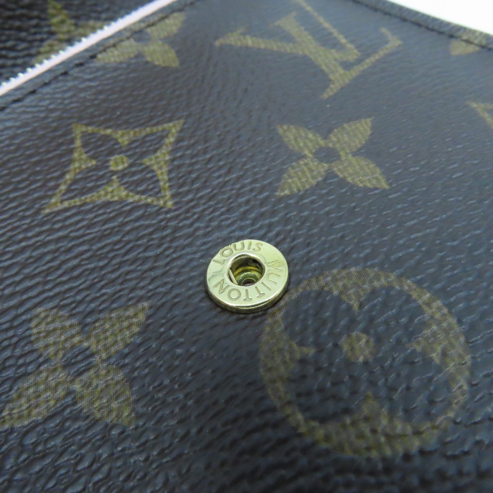 LOUIS VUITTON Monogram Ariane Short Wallet短錢包啡色/粉紅色