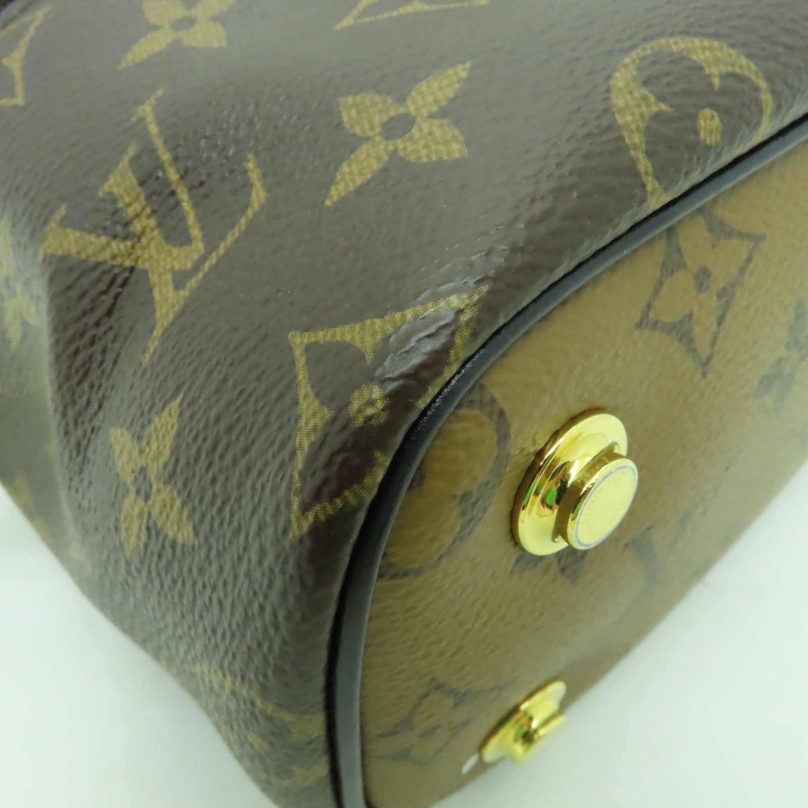LOUIS VUITTON 【激減優惠】Monogram Vanity PM金扣手挽肩背兩用袋啡色/黑色