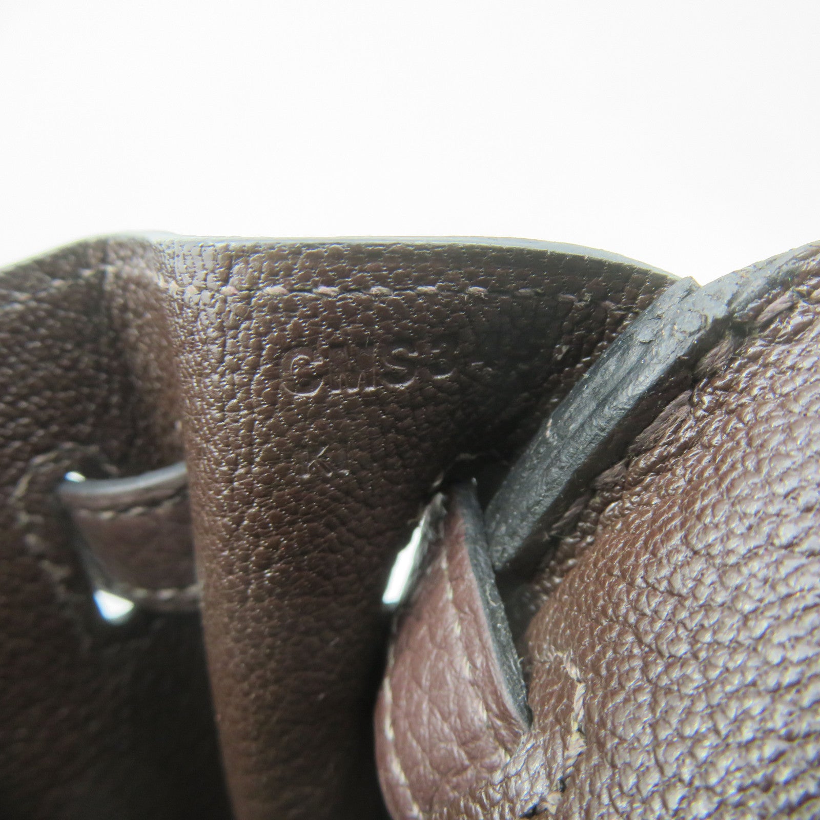 HERMES Togo Leather Birkin 25 Hand Bag Gold Buckle Hand Bag Chocolate Brown