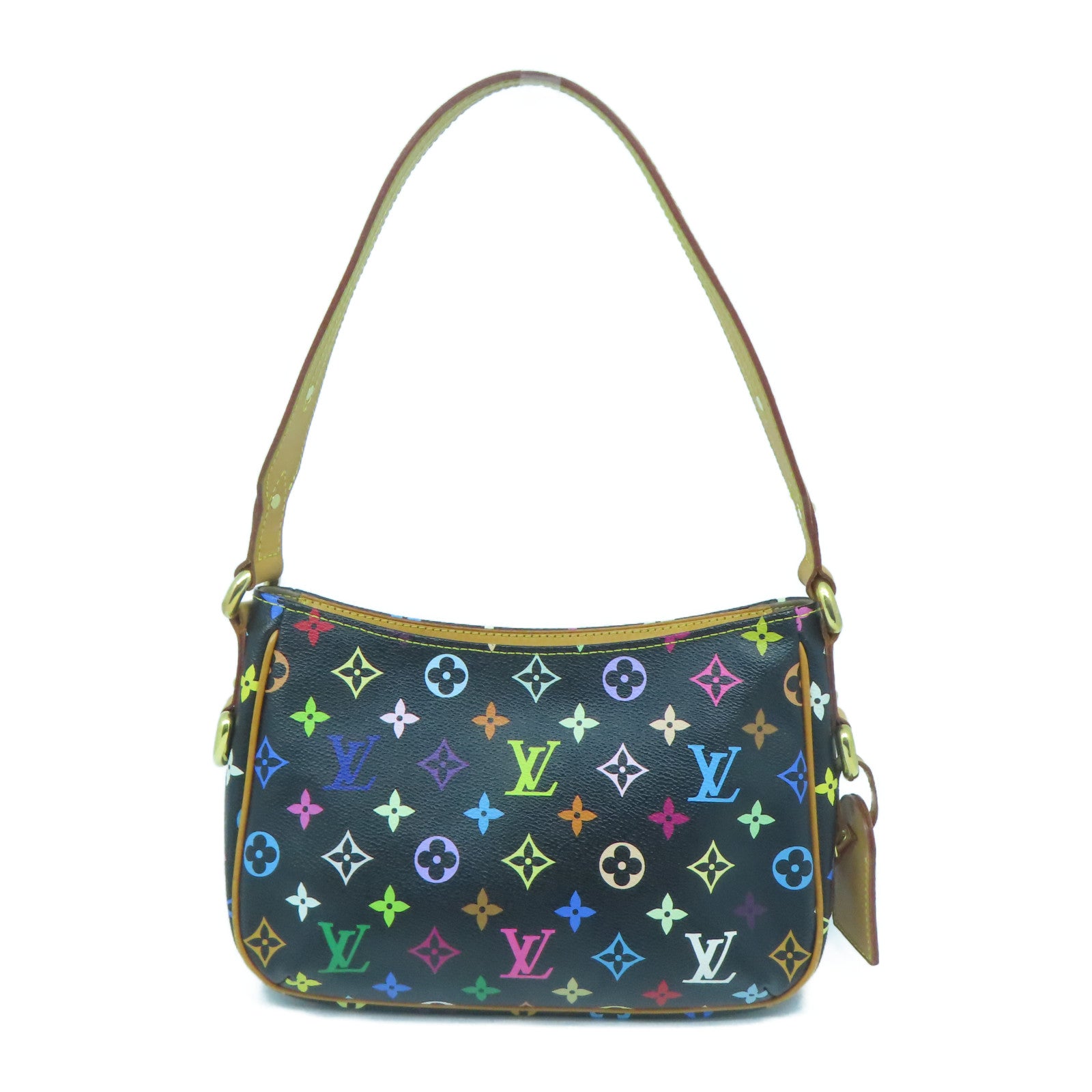 LOUIS VUITTON Monogram Multicolore Lodge PM金扣肩背袋黑色/彩色
