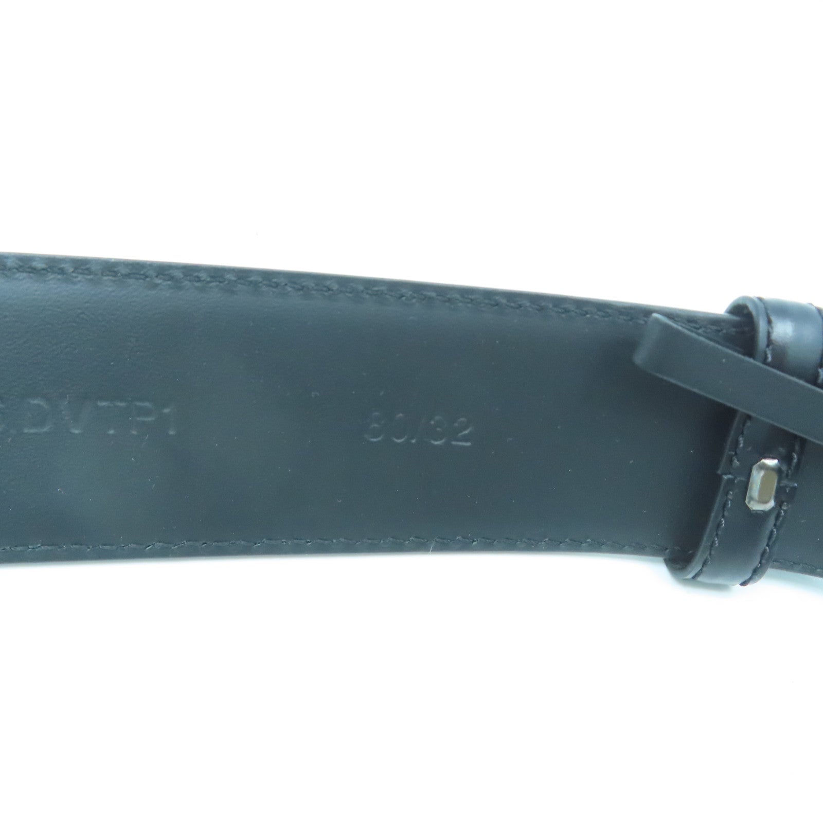 VERSACE 牛皮皮革Belt 80cm銀扣皮帶黑色