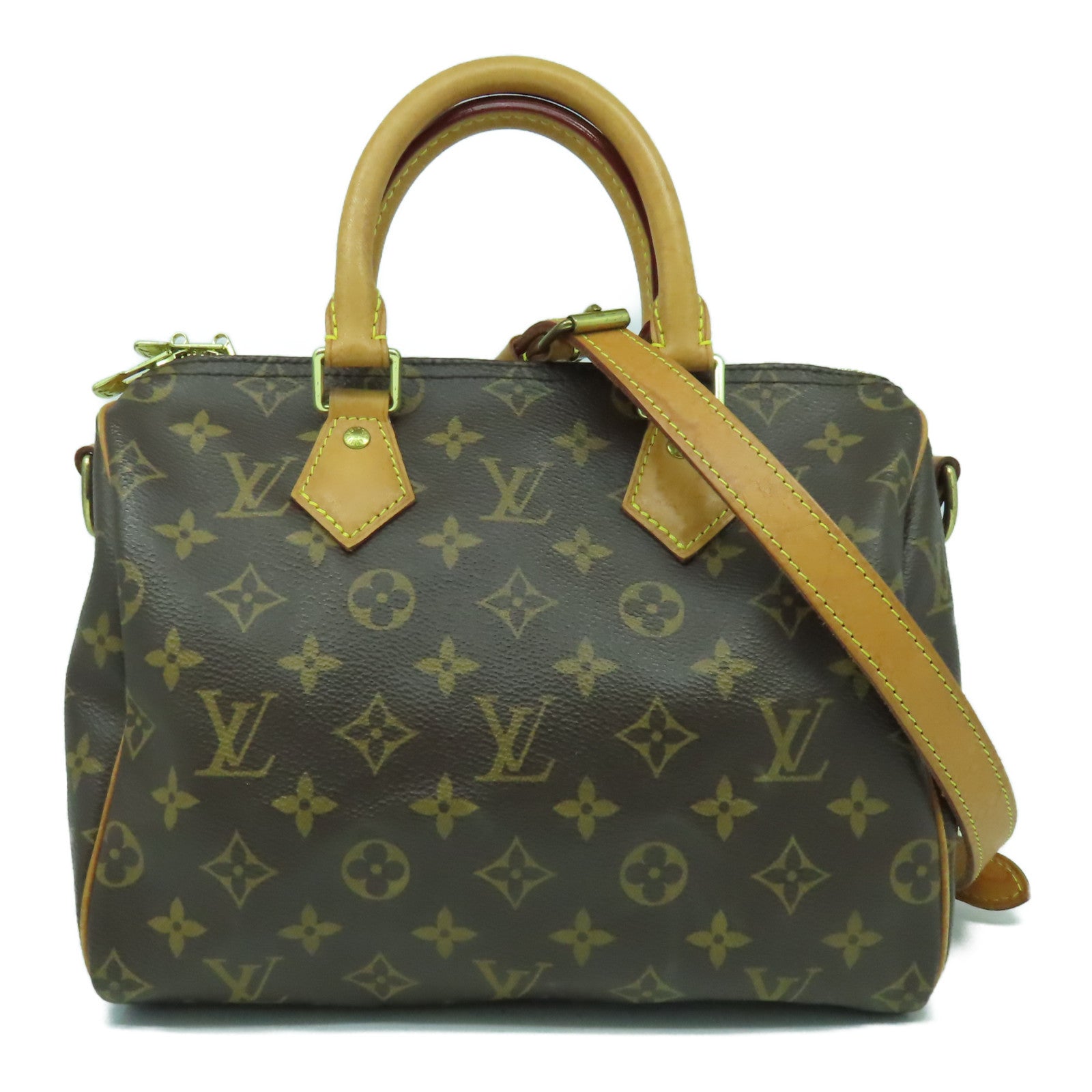 LOUIS VUITTON Monogram Speedy Bandouliere 25金扣手挽肩背兩用袋啡色