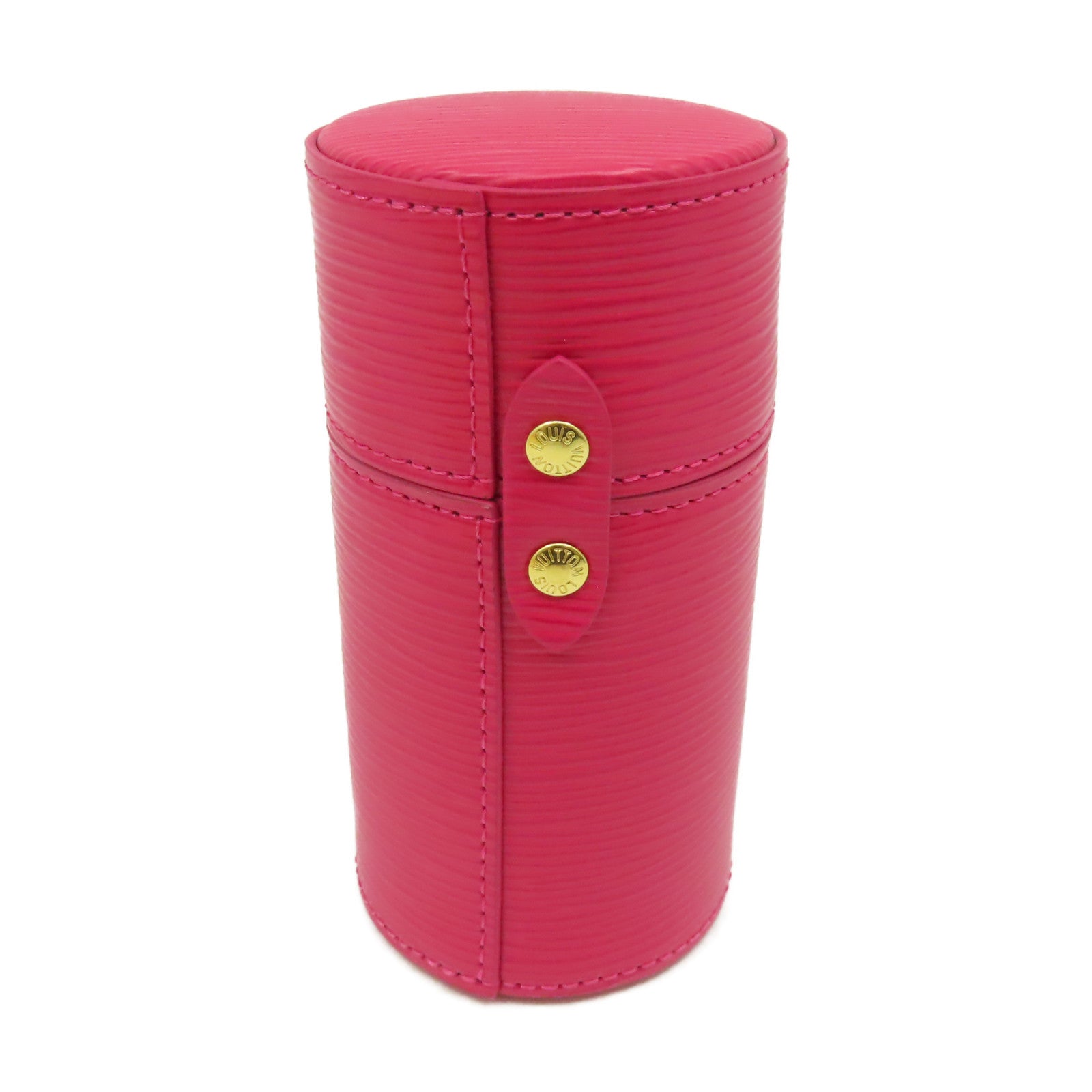 LOUIS VUITTON Epi Travel Case金扣香水盒粉紅色