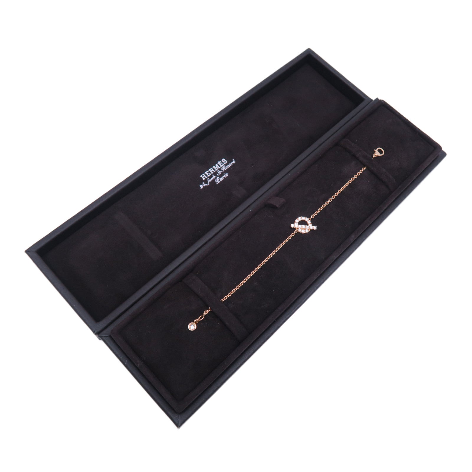 HERMES 18K玫瑰金Finesse Bracelet 0.55ct鑽石手鏈