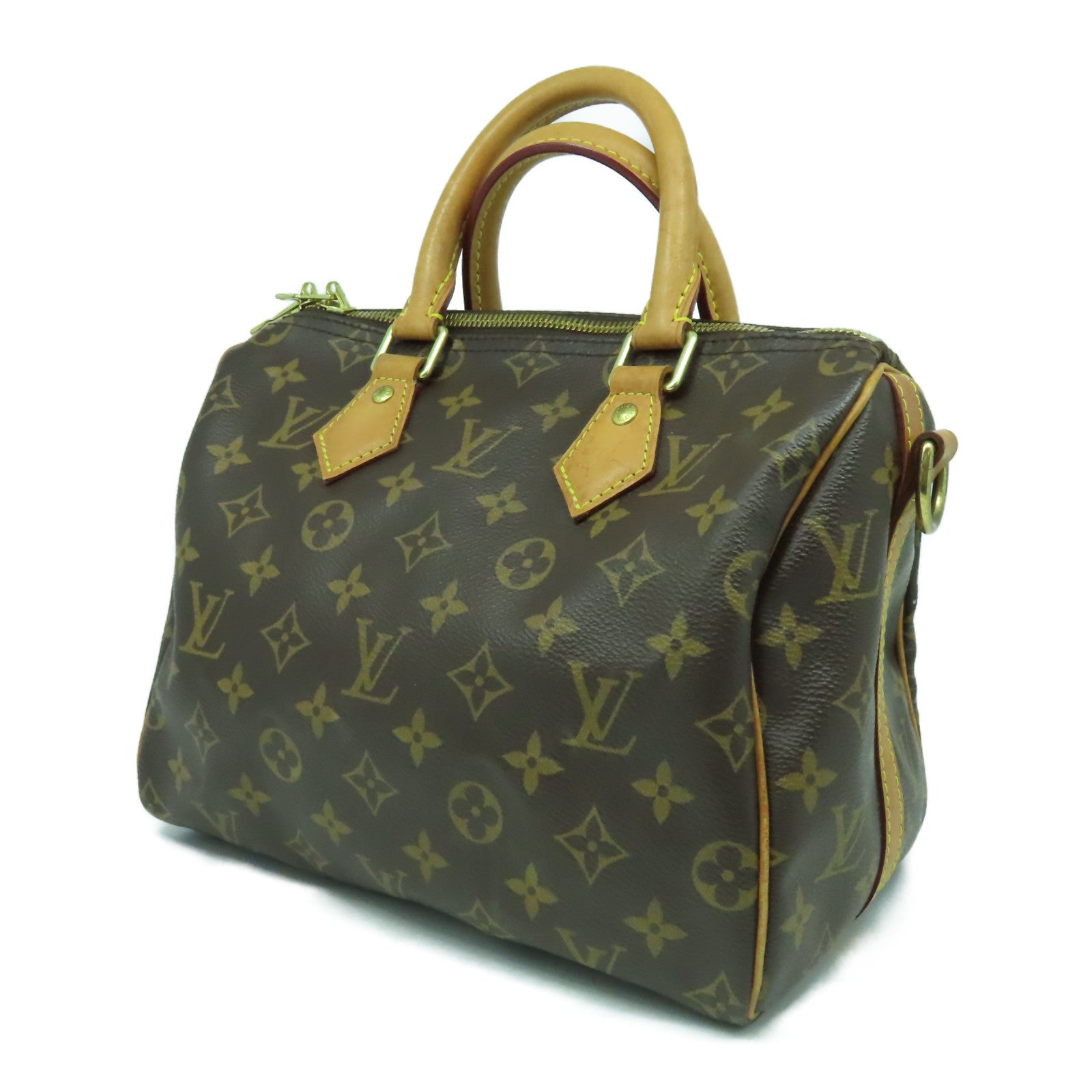 LOUIS VUITTON Monogram Speedy Bandouliere 25金扣手挽肩背兩用袋啡色