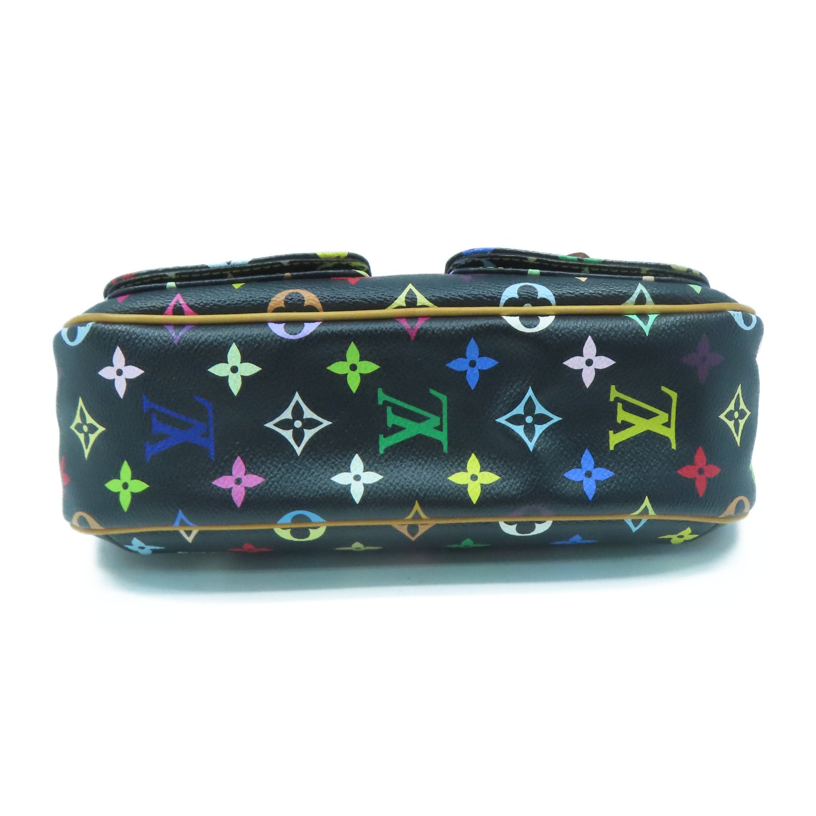 LOUIS VUITTON Monogram Multicolore Lodge PM金扣肩背袋黑色/彩色