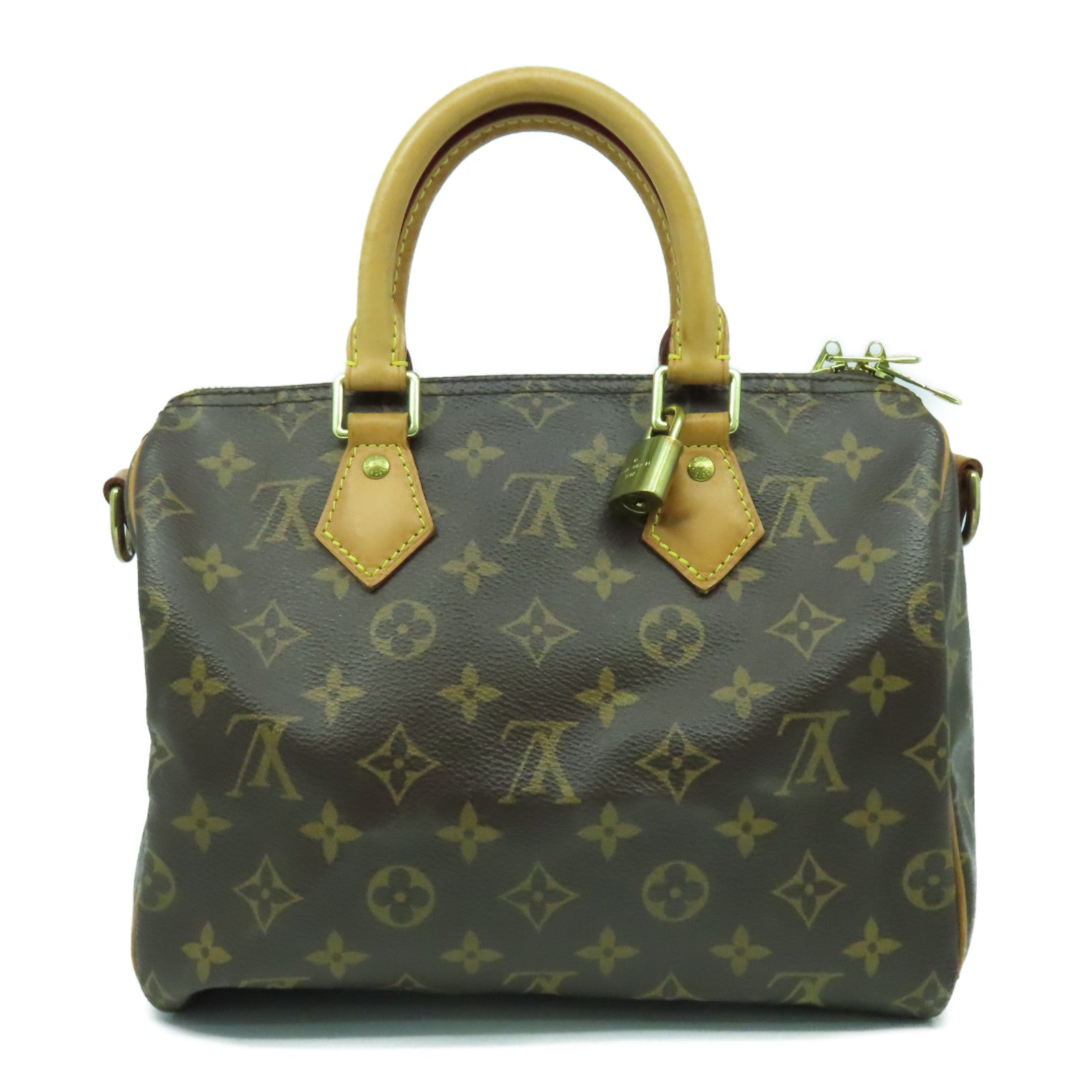 LOUIS VUITTON Monogram Speedy Bandouliere 25金扣手挽肩背兩用袋啡色