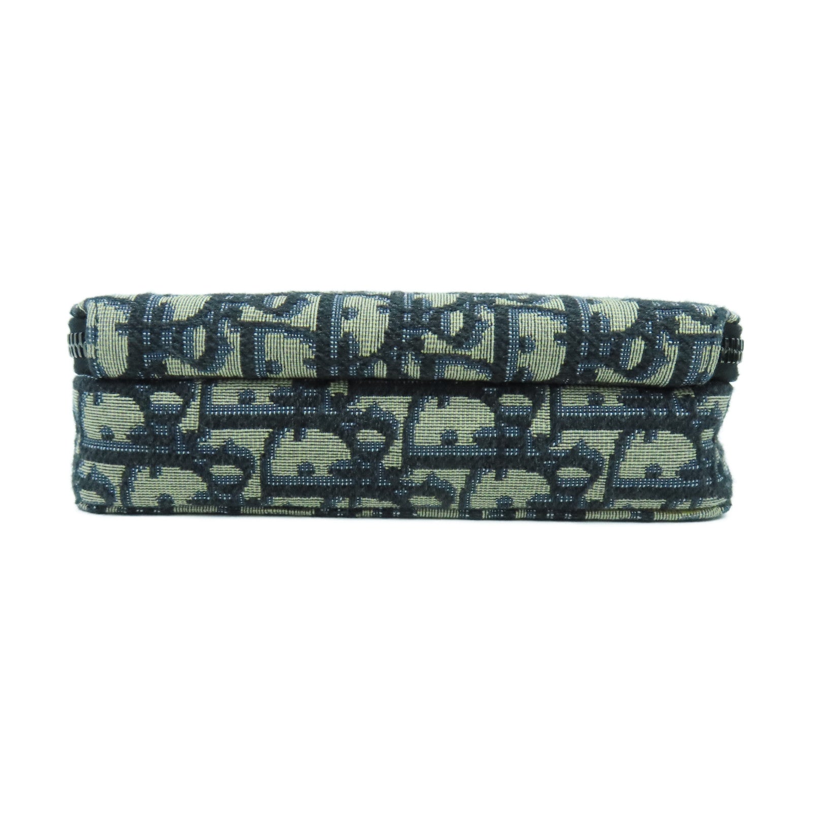Dior 帆布Pouch With Strap銀扣肩背袋藍色