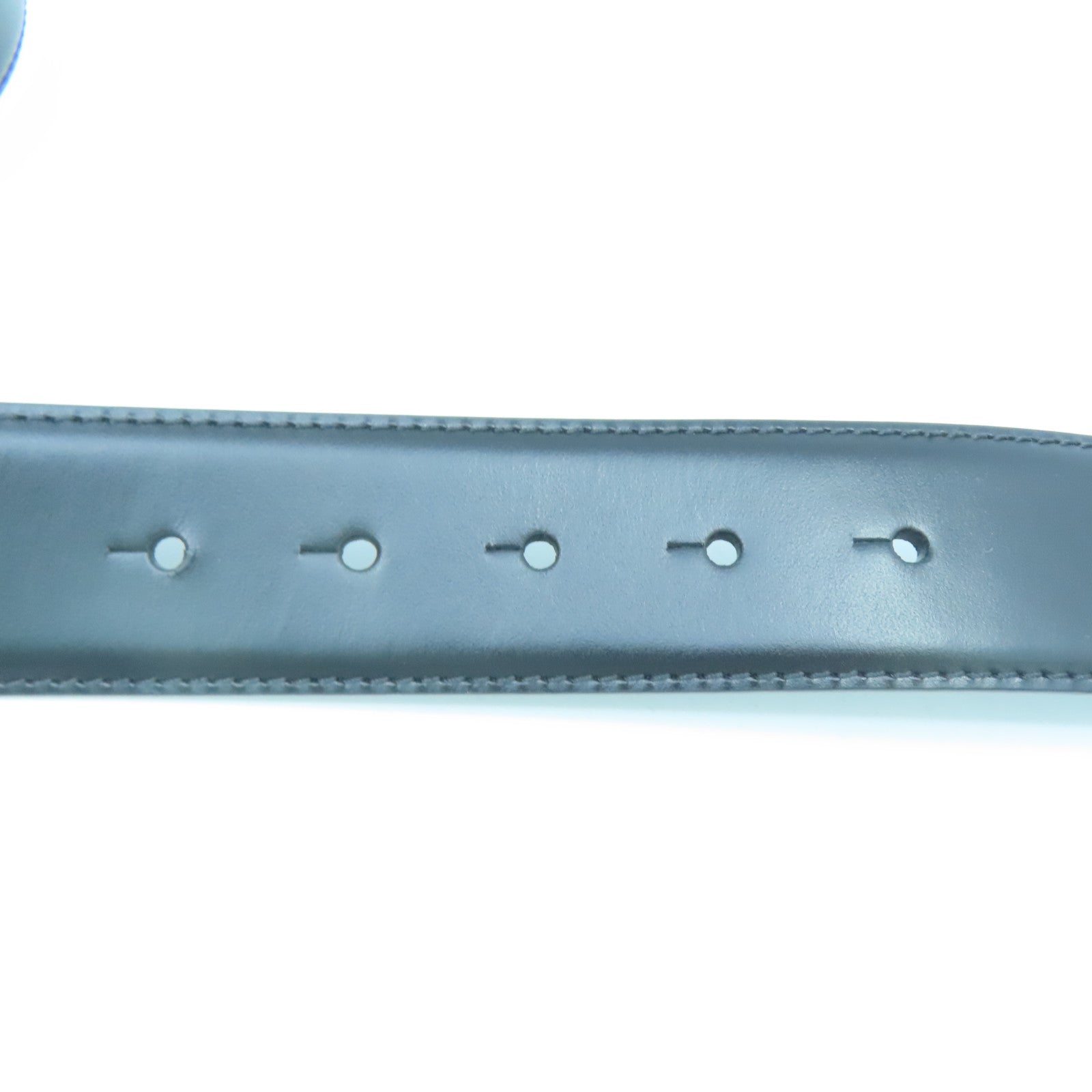 VERSACE 牛皮皮革Belt 80cm銀扣皮帶黑色