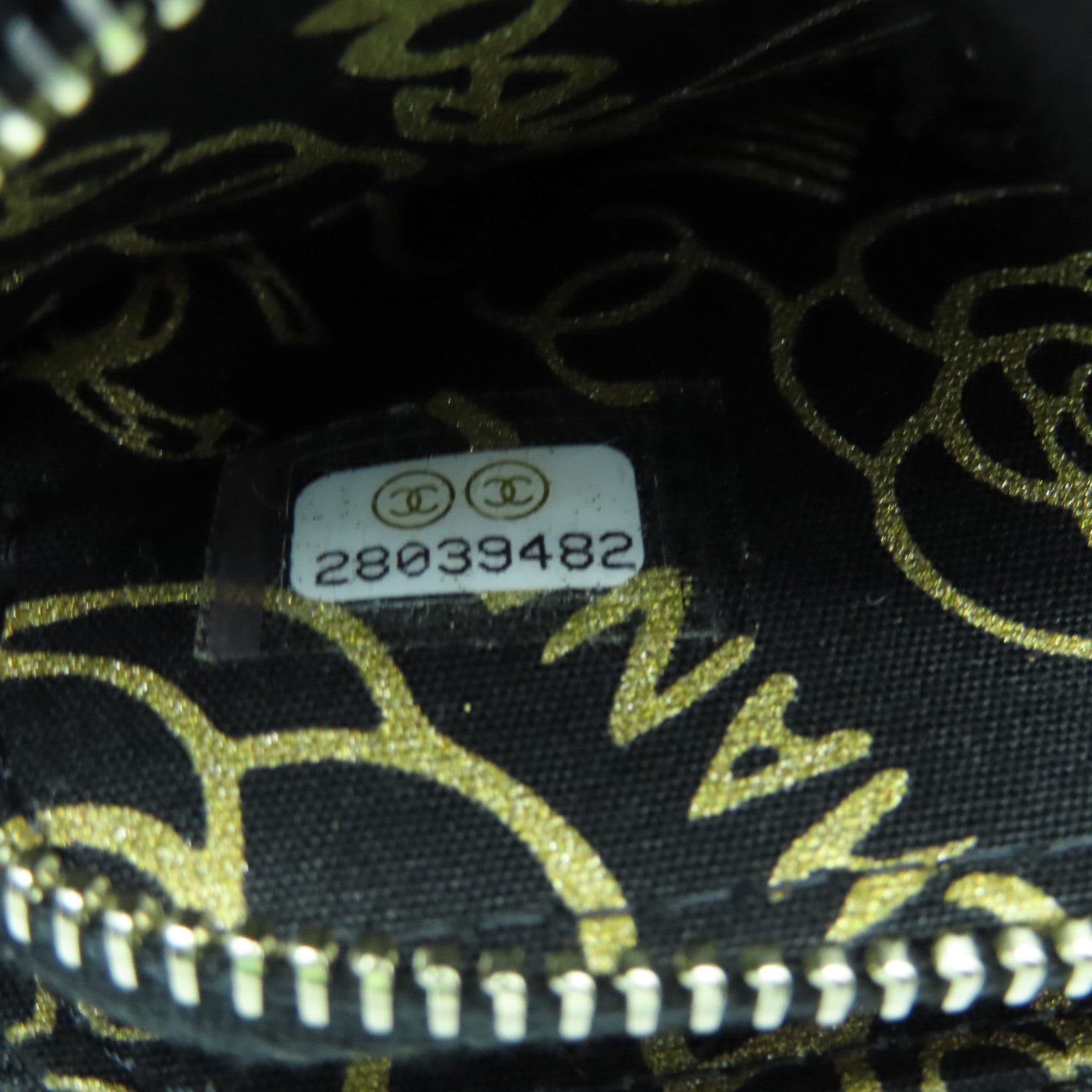 CHANEL 菱格羊皮皮革Chain Shoulder Bag金扣链带肩背袋黑色