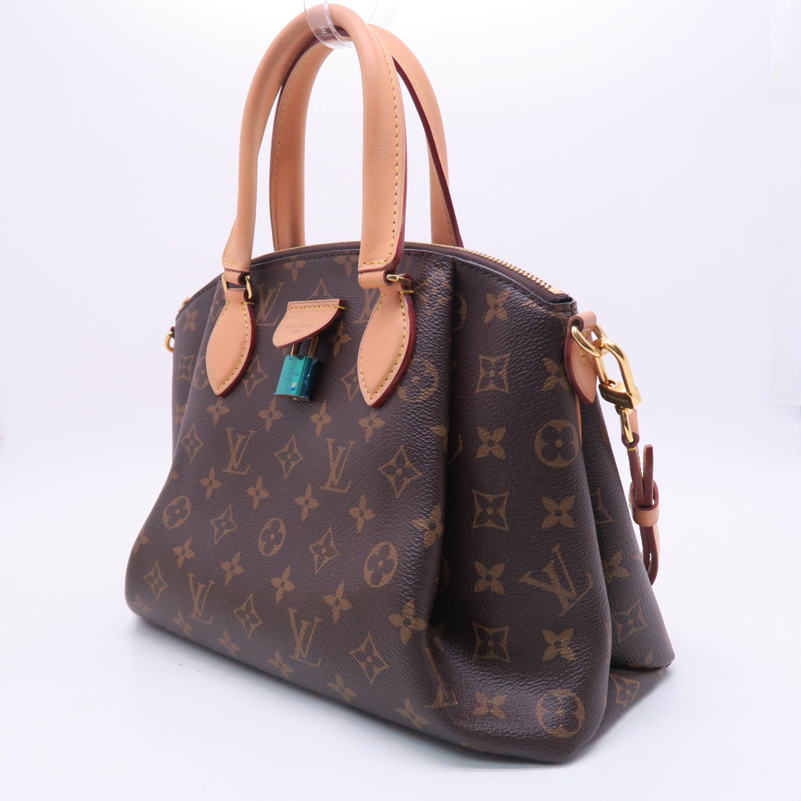 LOUIS VUITTON Monogram Rivoli PM金扣手挽肩背兩用袋啡色