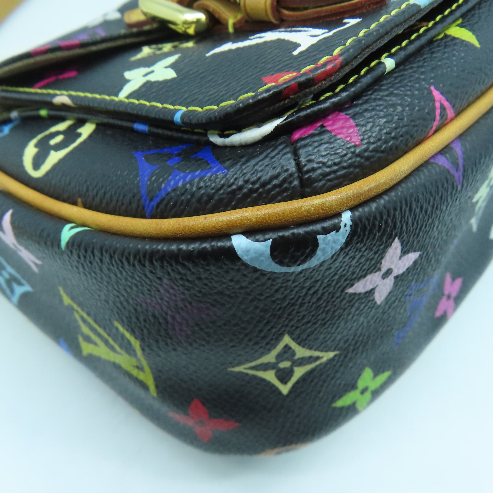 LOUIS VUITTON Monogram Multicolore Lodge PM金扣肩背袋黑色/彩色