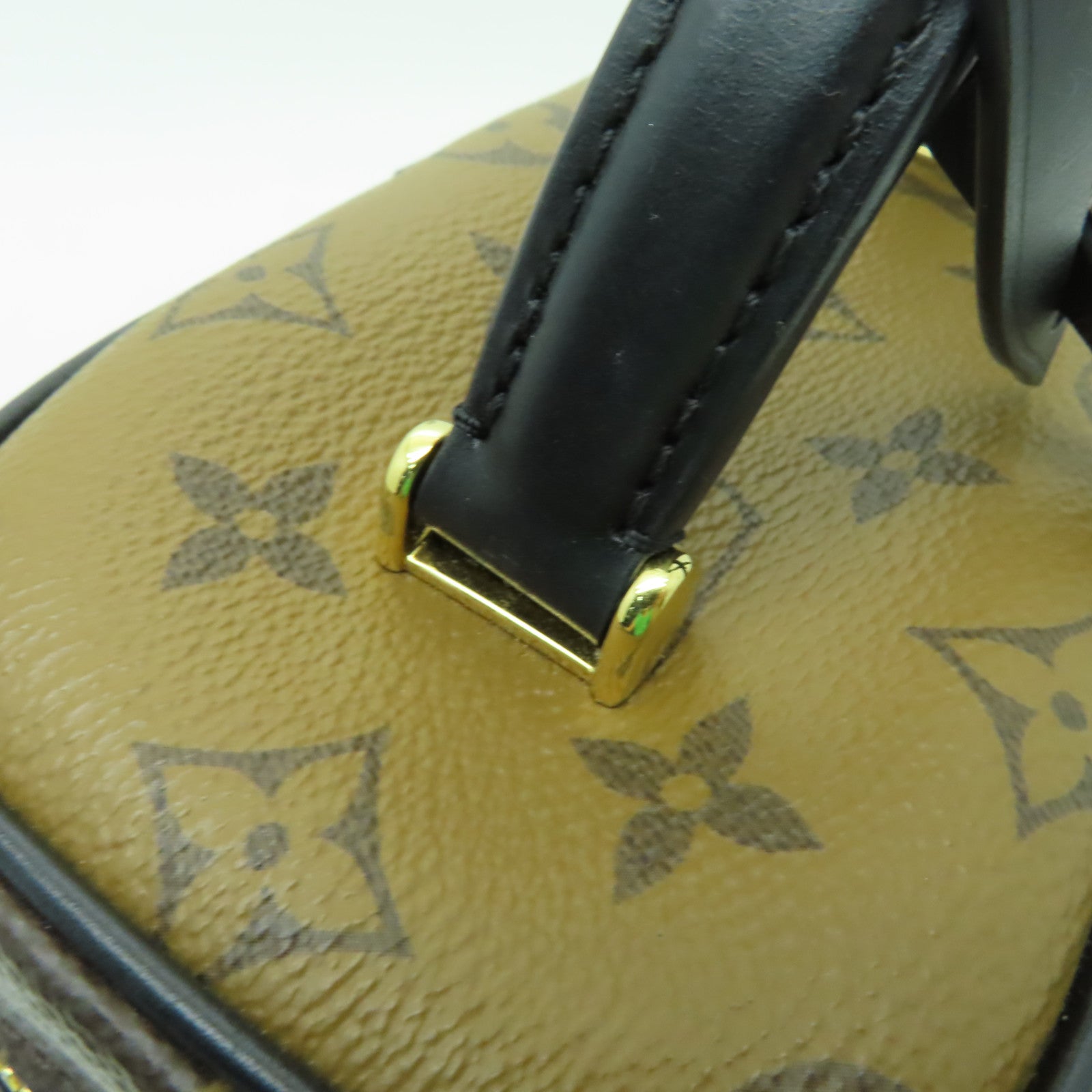 LOUIS VUITTON 【激減優惠】Monogram Vanity PM金扣手挽肩背兩用袋啡色/黑色