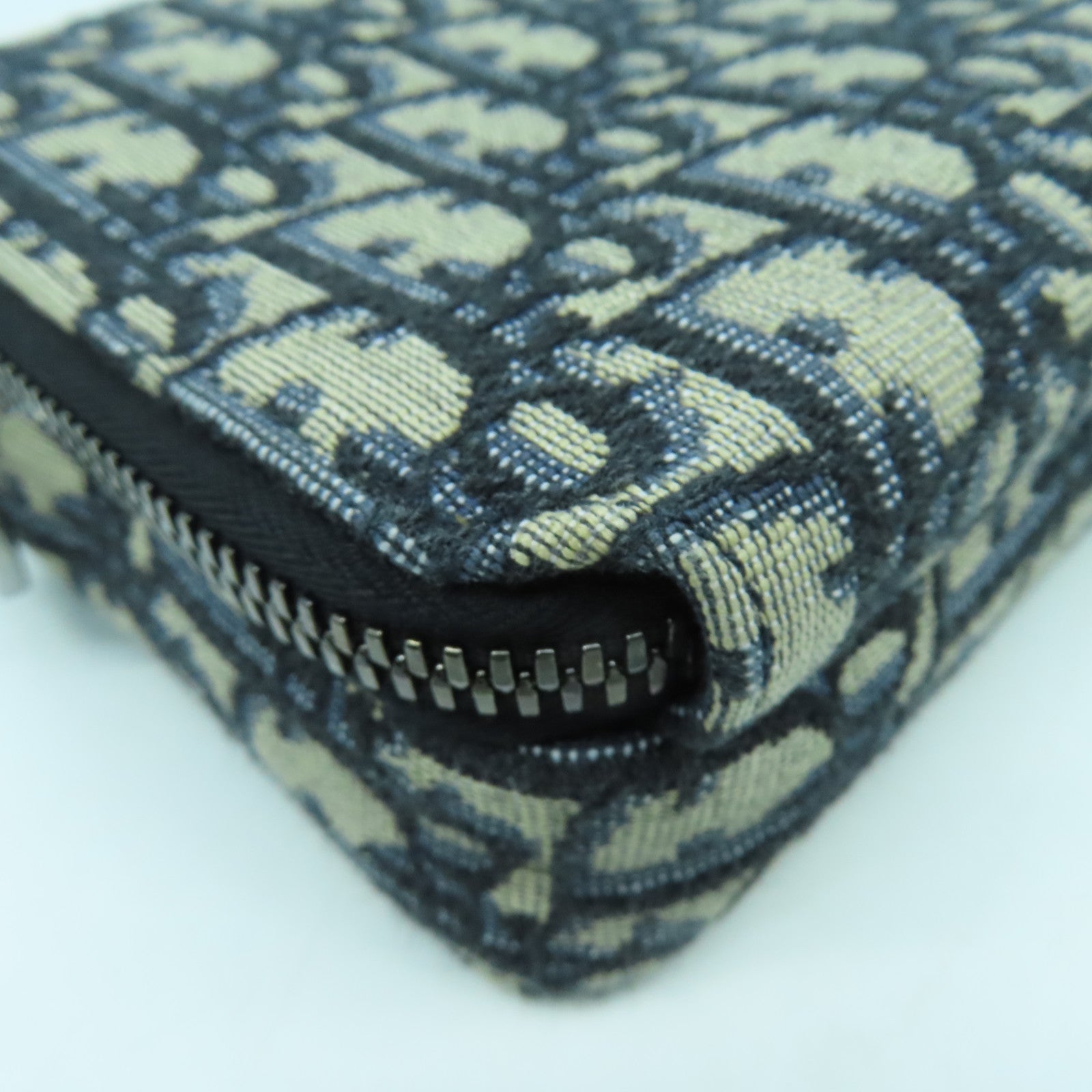 Dior 帆布Pouch With Strap銀扣肩背袋藍色