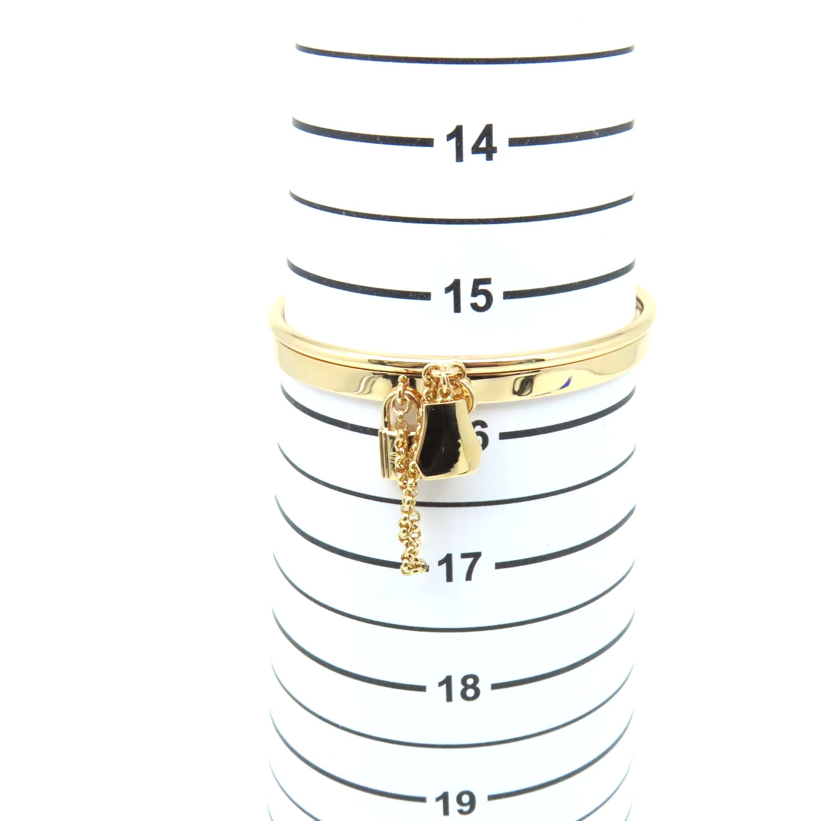 HERMES 18K玫瑰金Double Kelly Clochette Jonc PM Bangle手鐲