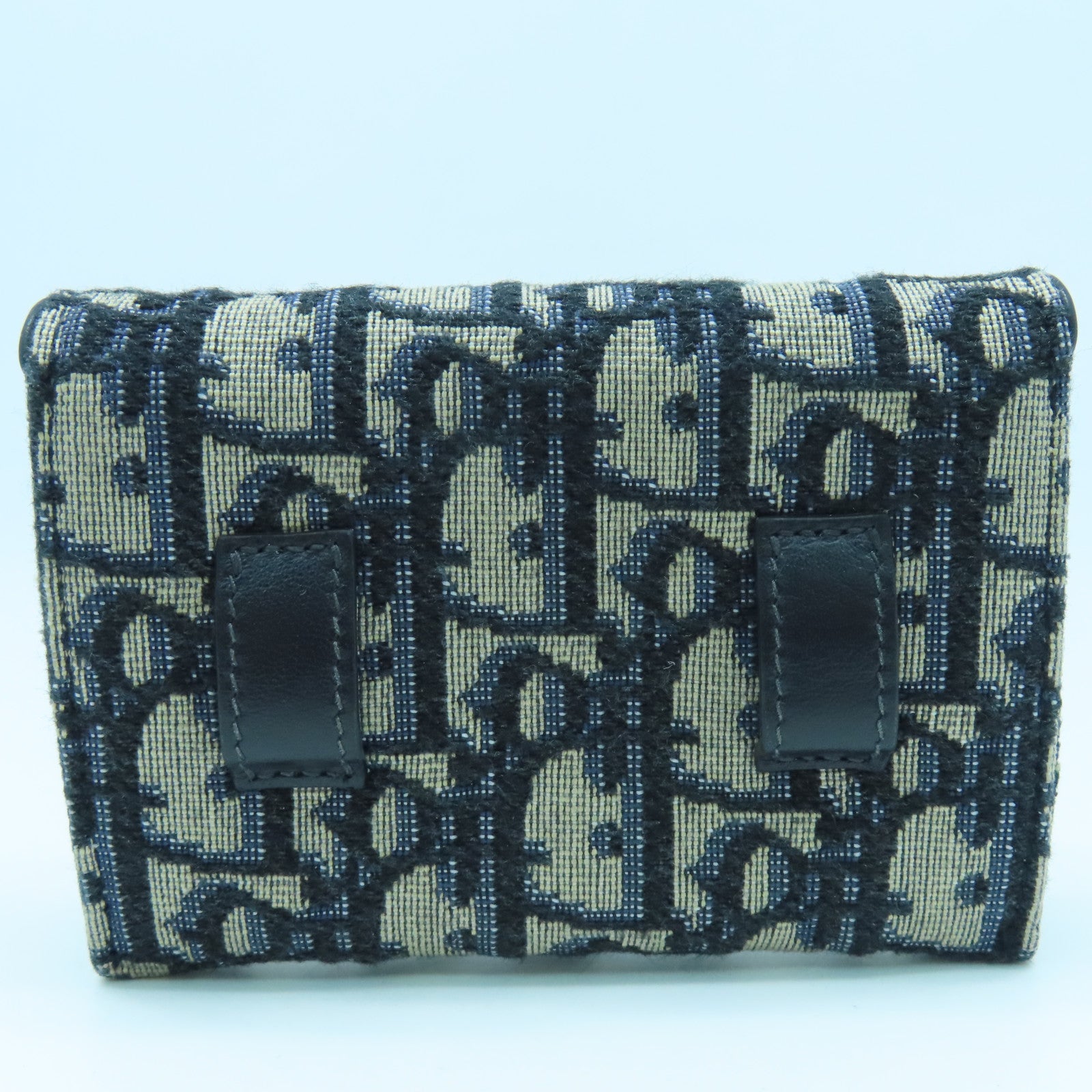 Dior 【激減優惠】帆布Card Case With Chain金扣鏈帶肩背袋藍色