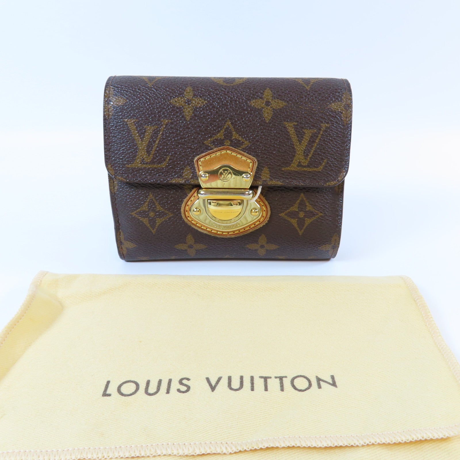 LOUIS VUITTON Monogram Portefeuille Joey金扣錢包啡色