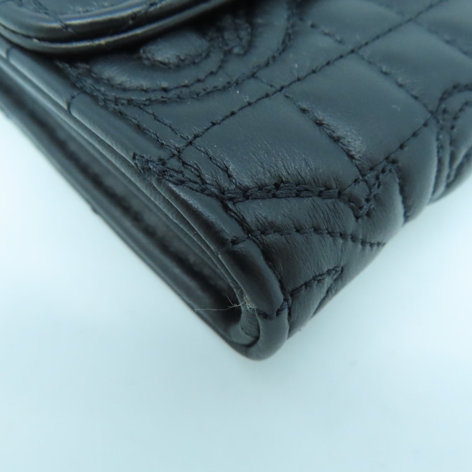 VERSACE 牛皮皮革Wallet On Chain金扣鏈帶肩背袋黑色