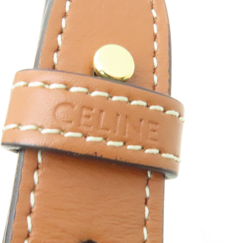 CELINE 塗層帆布Ava金扣手挽袋啡色