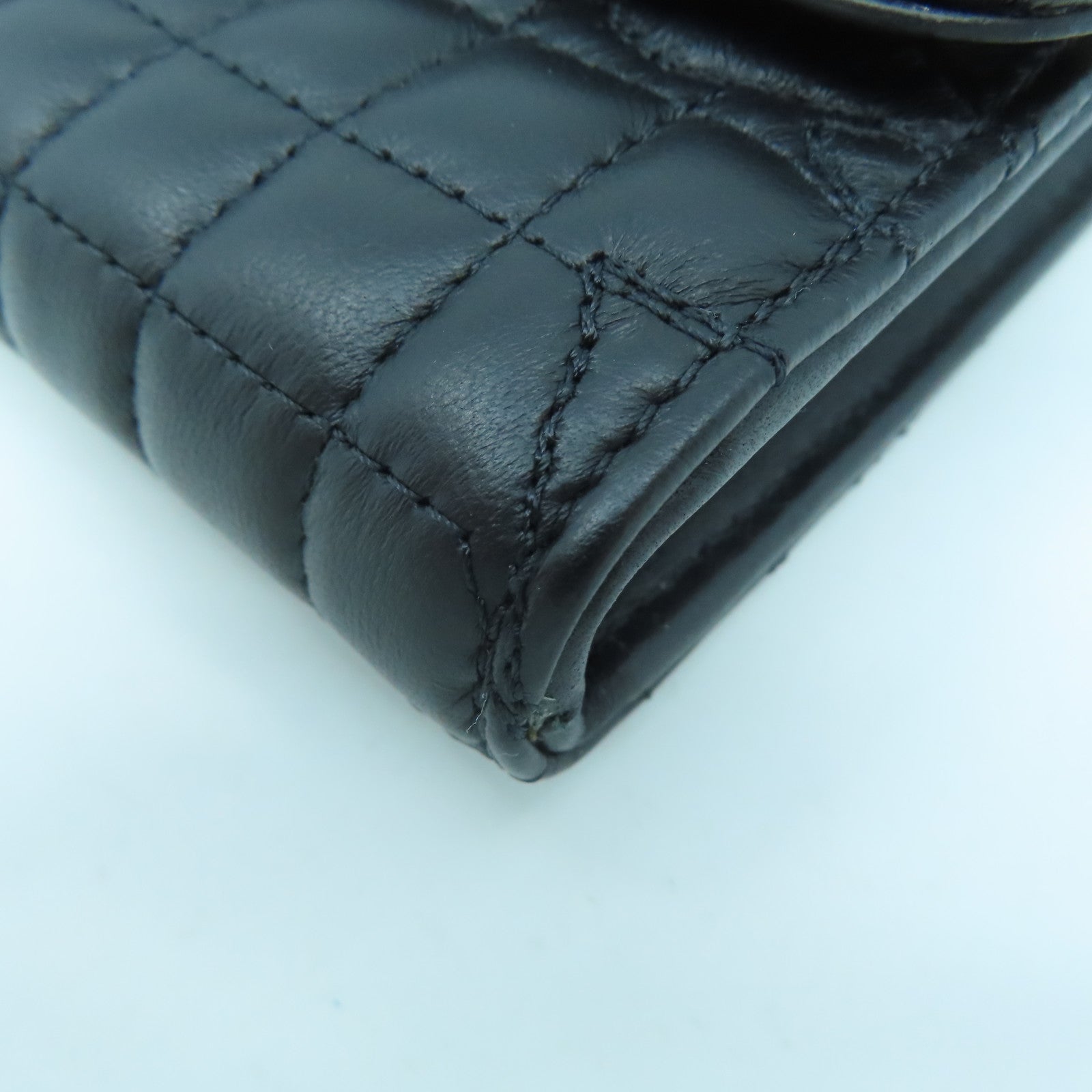 VERSACE 牛皮皮革Wallet On Chain金扣鏈帶肩背袋黑色