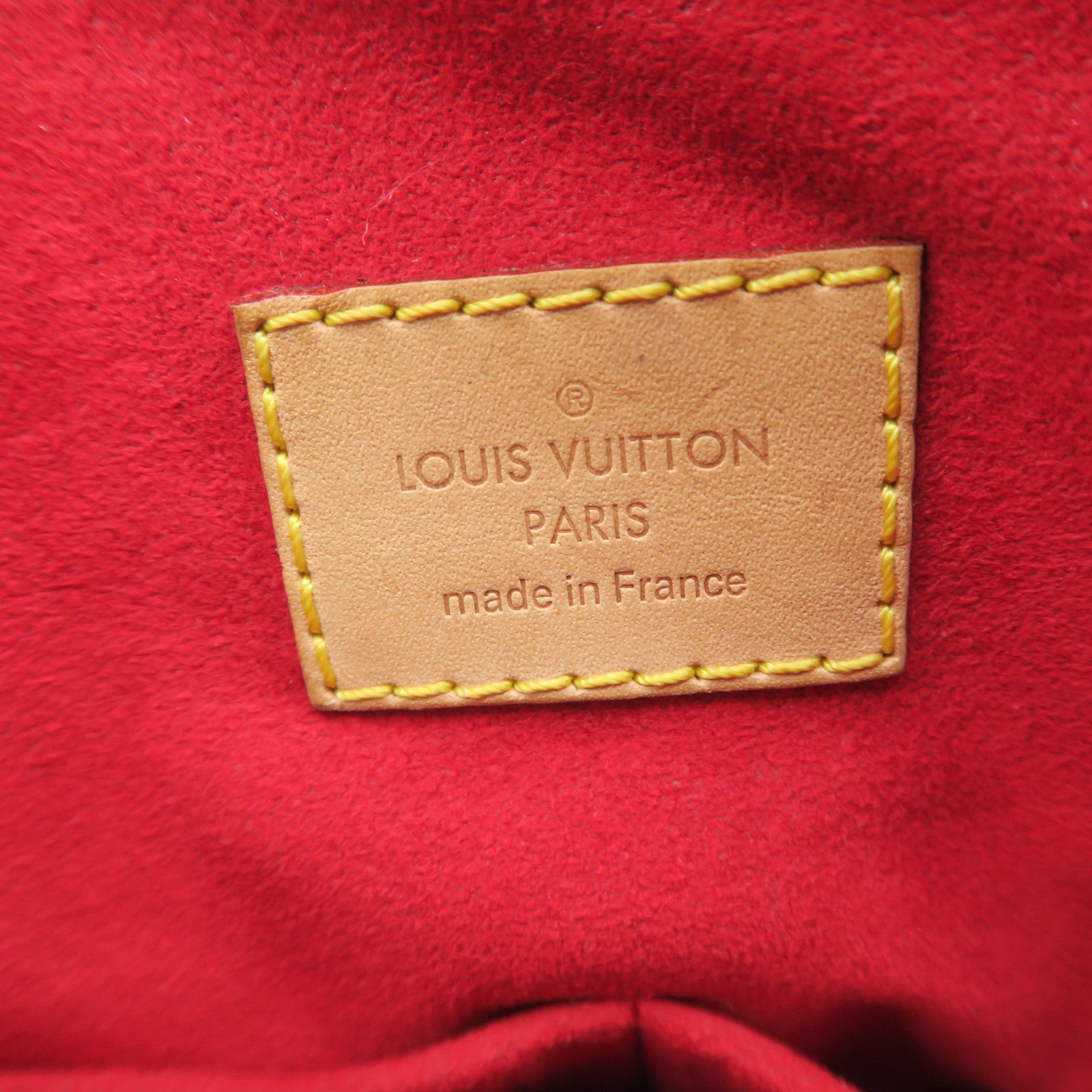 LOUIS VUITTON Monogram Pallas MM Gold Buckle Handle Shoulder Bag Brown/Red