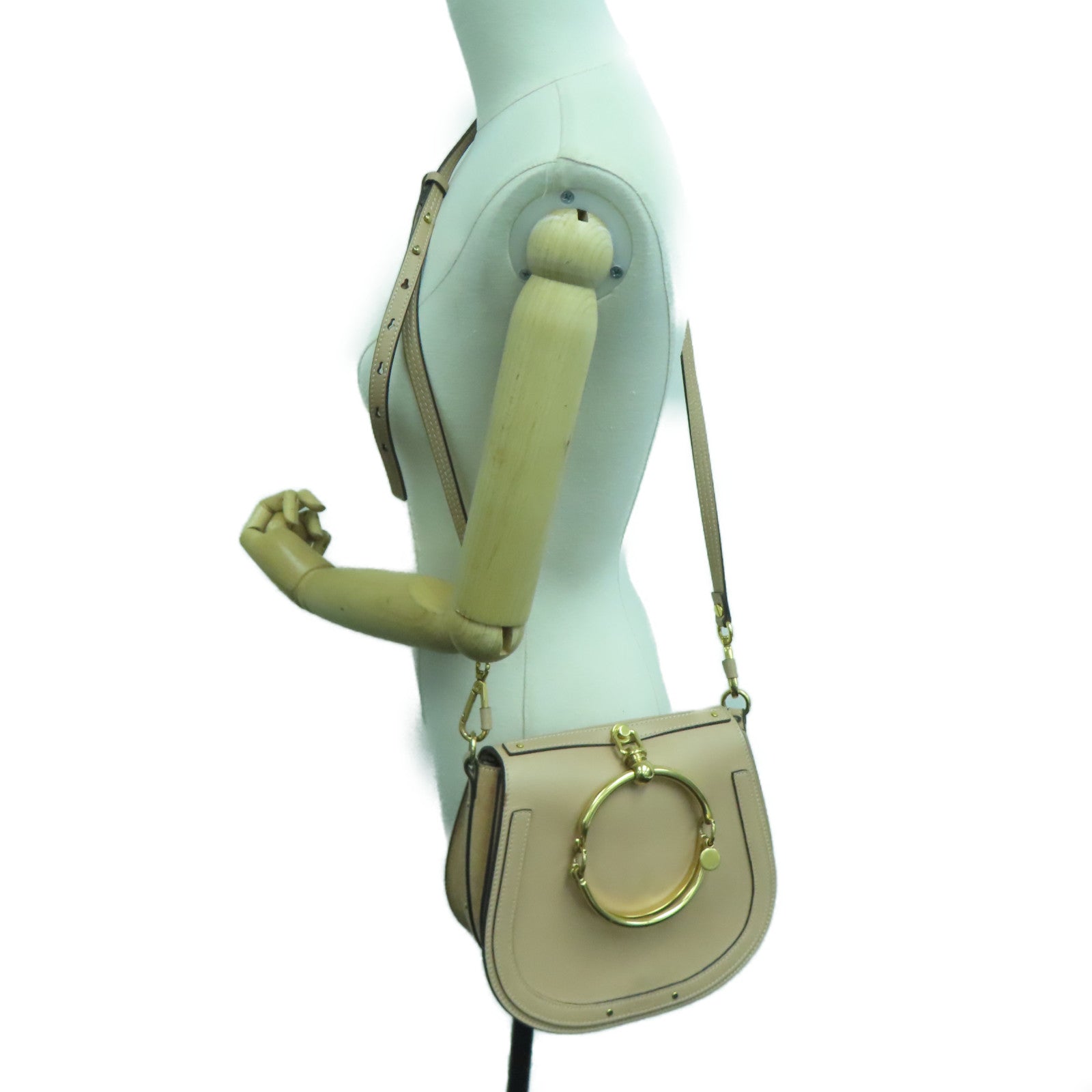 Chloe 牛皮皮革Shoulder Bag肩背袋裸色