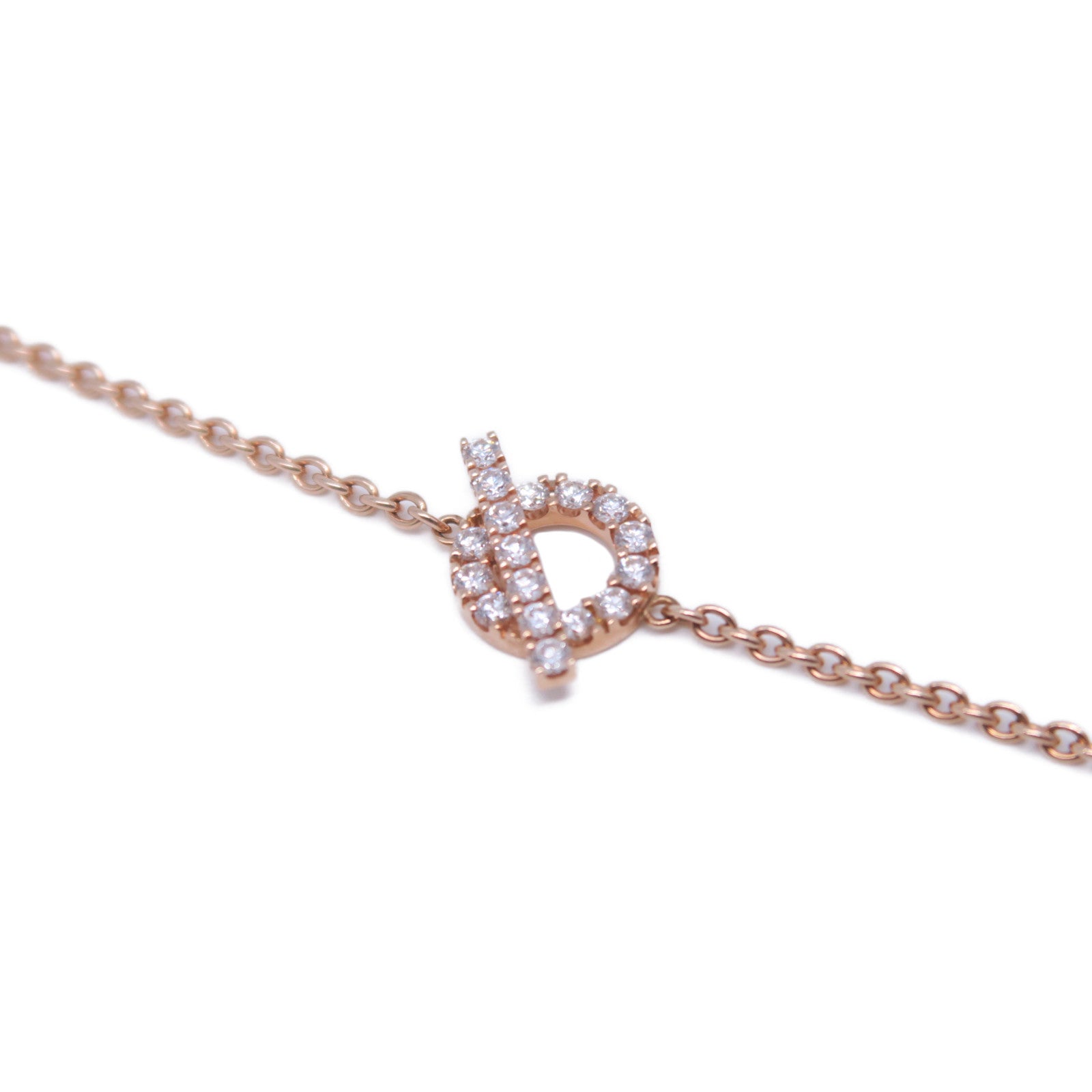 HERMES 18K玫瑰金Finesse Bracelet 0.55ct鑽石手鏈